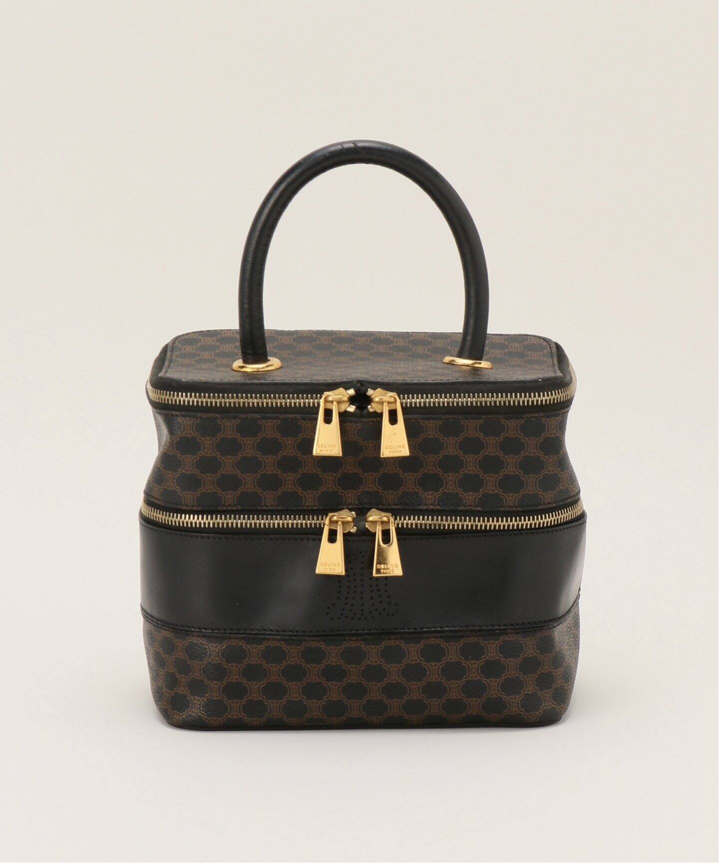 VINTAGE CELINE/セリーヌ】マカダムバニティバッグ（ハンドバッグ  
