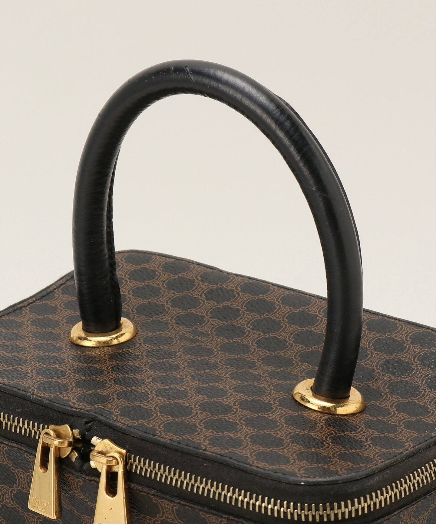 VINTAGE CELINE/セリーヌ】マカダムバニティバッグ（ハンドバッグ 