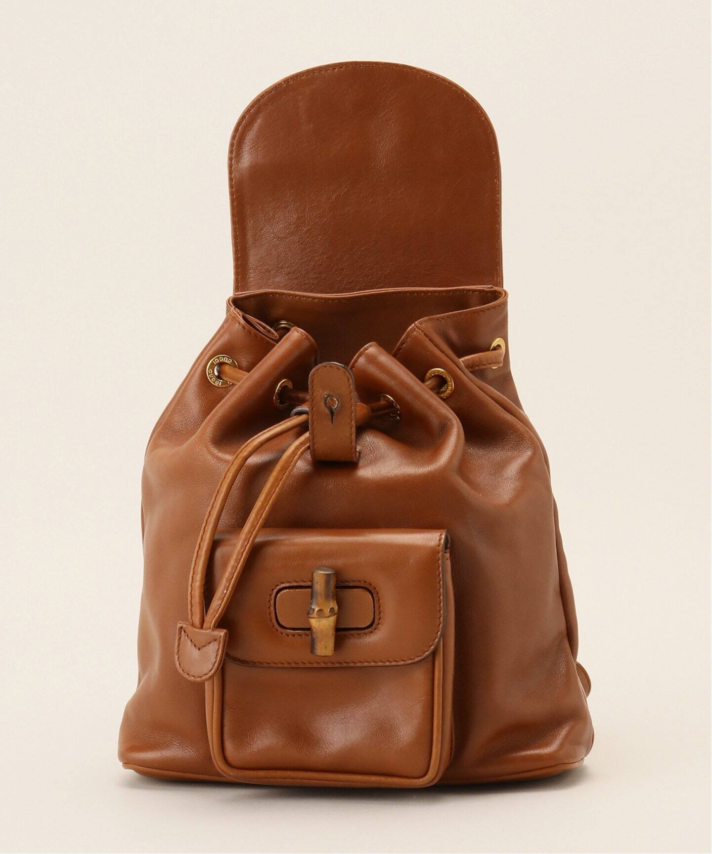 VINTAGE GUCCI/グッチ】Bamboo Backpack s（バックパック／リュック 