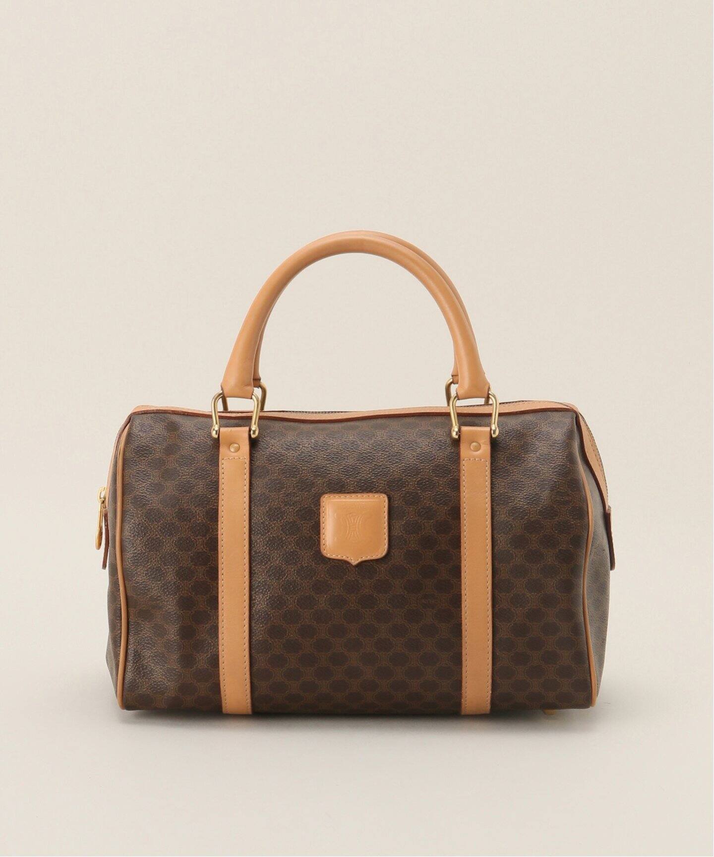 希少】CELINE マカダム がま口 ボストンバッグ 大容量（VINTAGE CELINE 