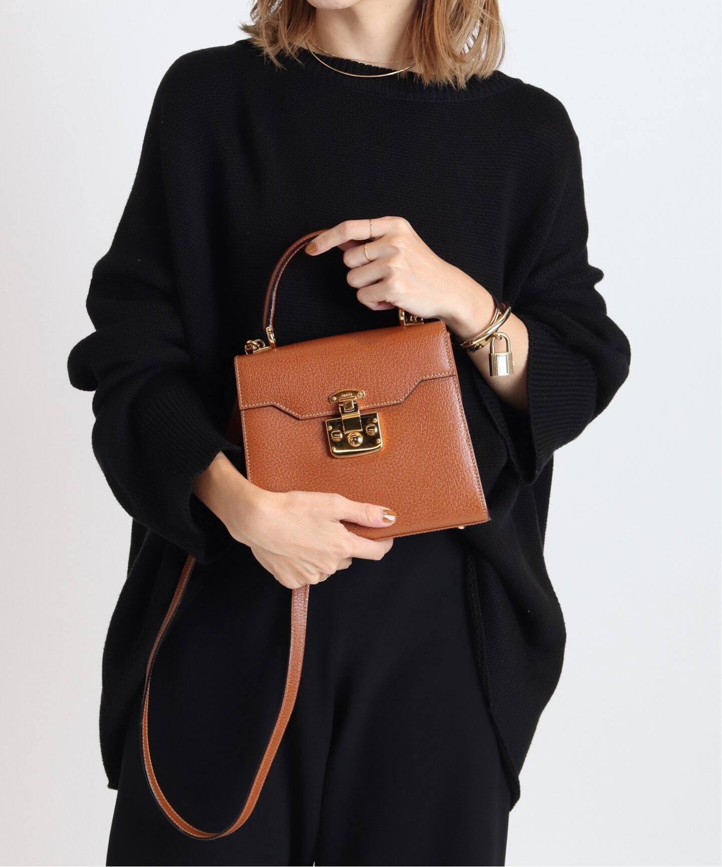 VINTAGE GUCCI/グッチ】 2way Ladylock（ショルダーバッグ  