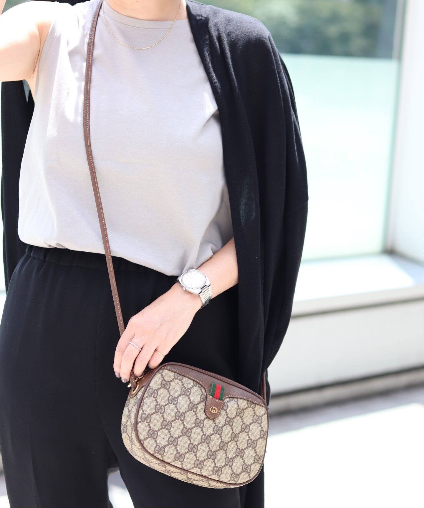 VINTAGE GUCCI/グッチ】GG ミニショルダーバッグ（ショルダーバッグ  