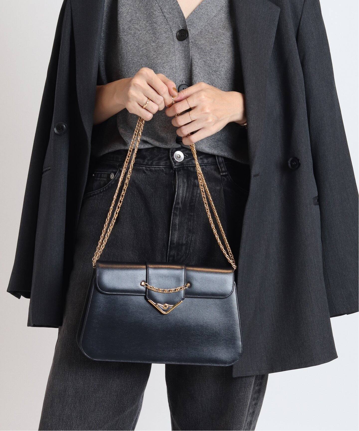 VINTAGE CARTIER/カルティエ】 サファイアライン・チェーンバッグ  