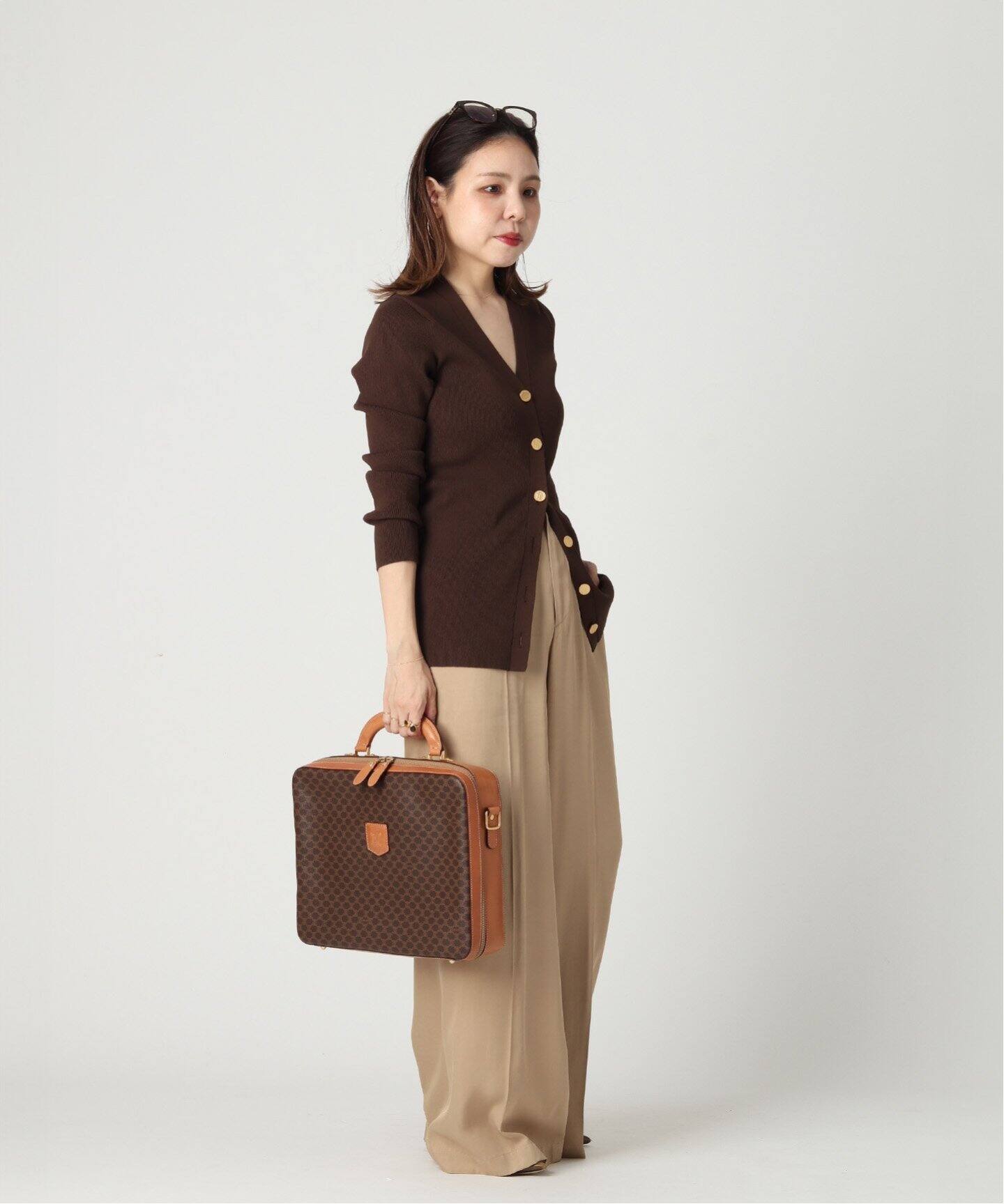 VINTAGE CELINE/セリーヌ】マカダム2wayバッグ（ハンドバッグ 
