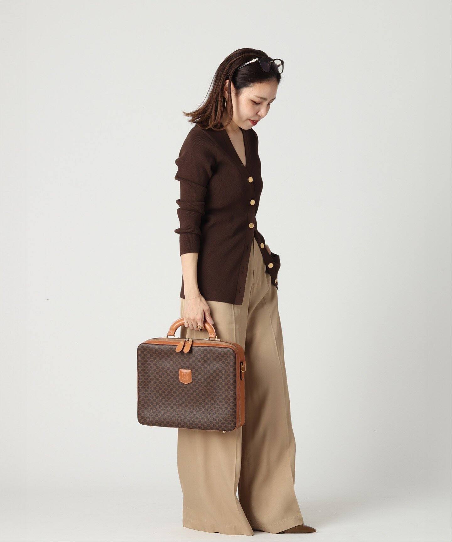 VINTAGE CELINE/セリーヌ】マカダム2wayバッグ（ハンドバッグ 