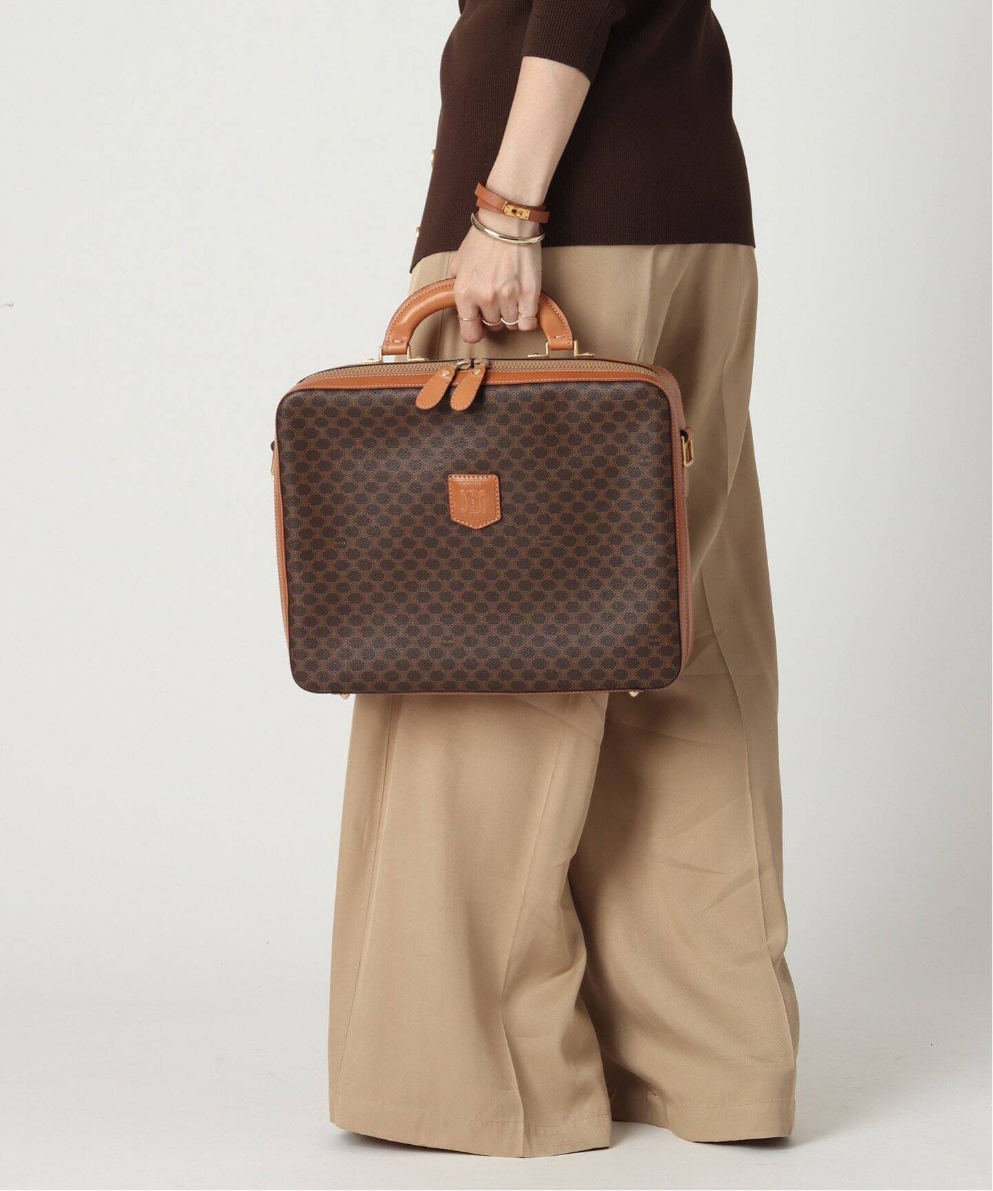 VINTAGE CELINE/セリーヌ】マカダム2wayバッグ（ハンドバッグ  