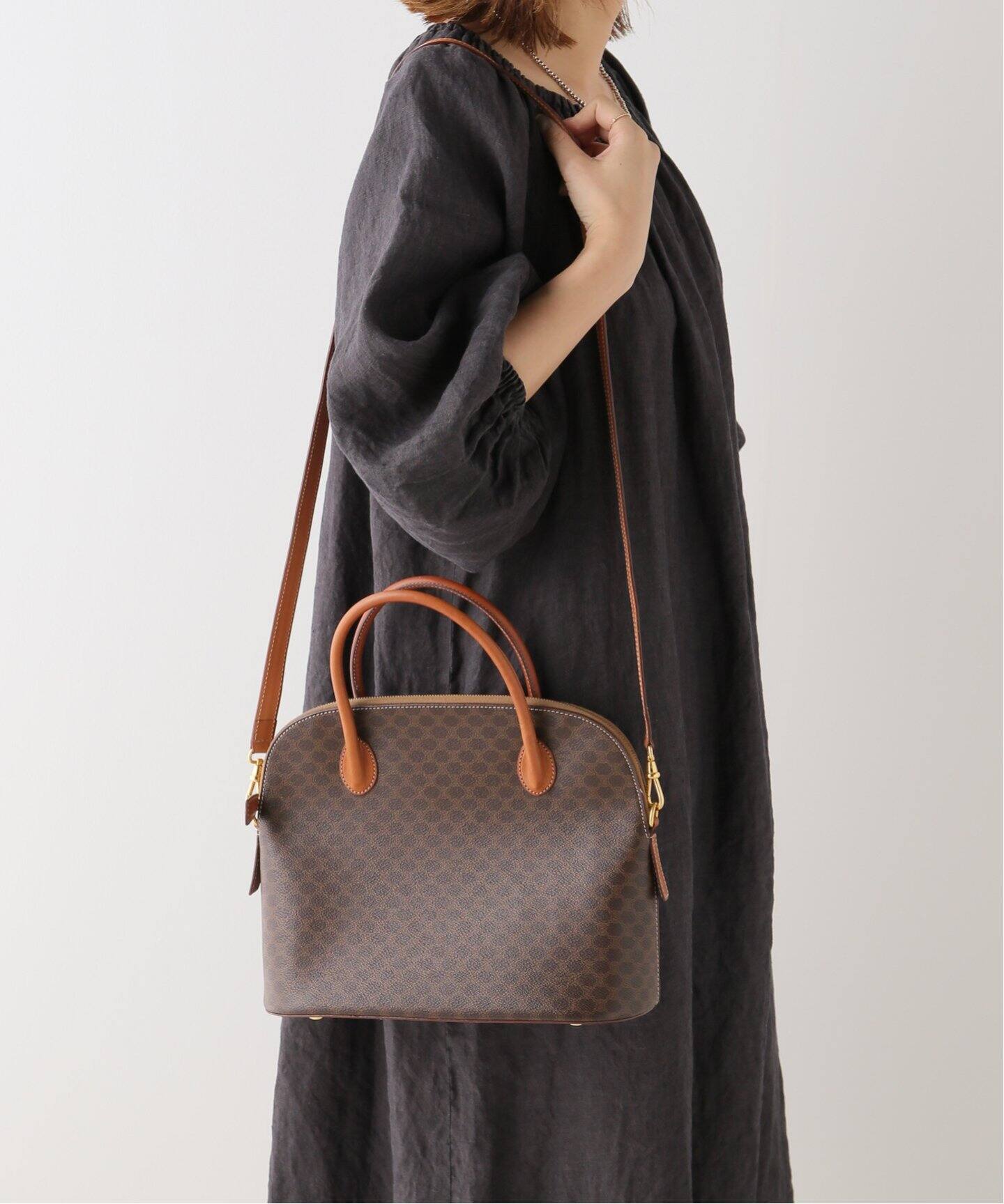 VINTAGE CELINE/セリーヌ】マカダムボリード型2wayバッグ 31  