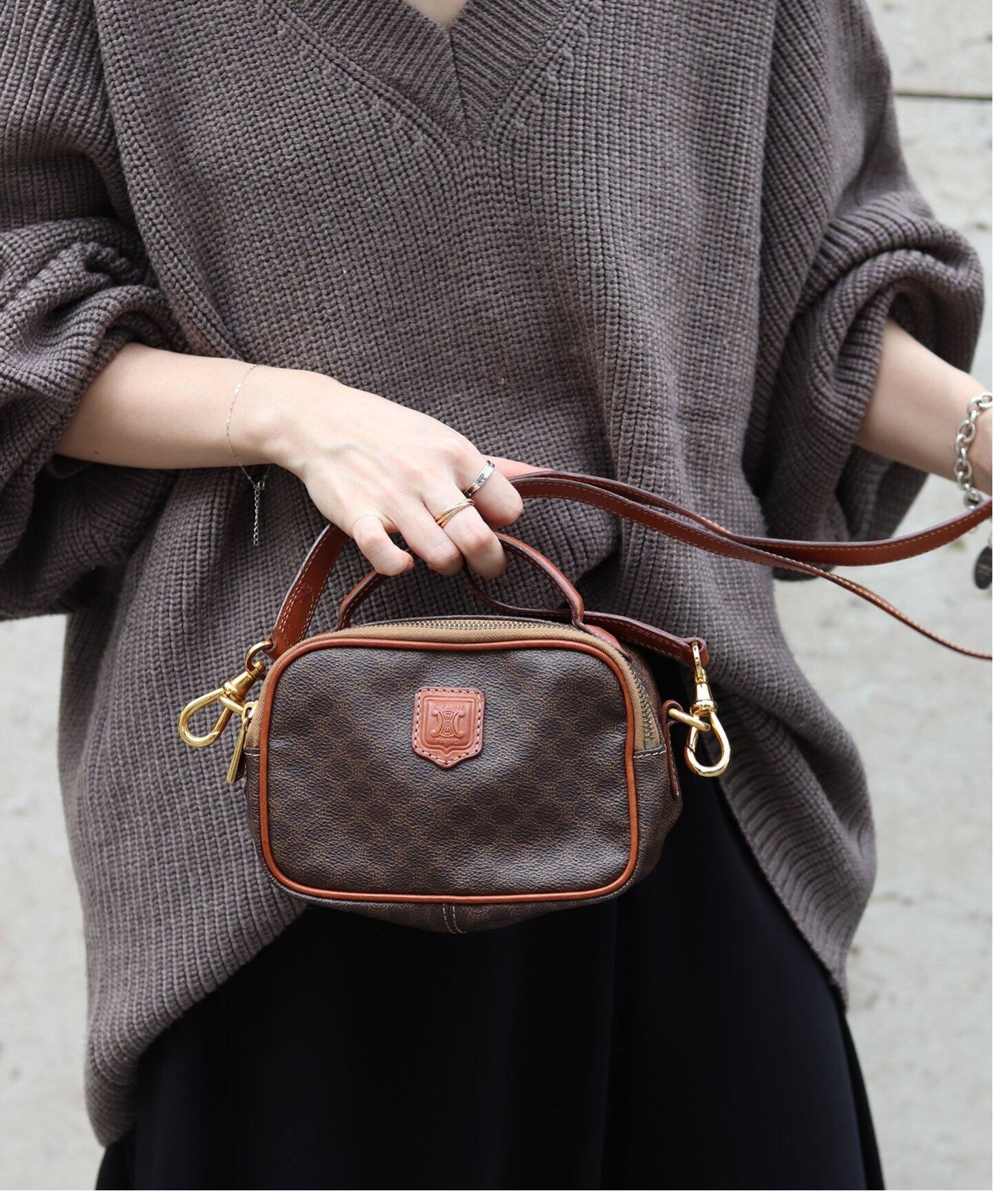 CELINE セリーヌ マカダム柄 トートバッグ 2WAY ショルダーバッグ  