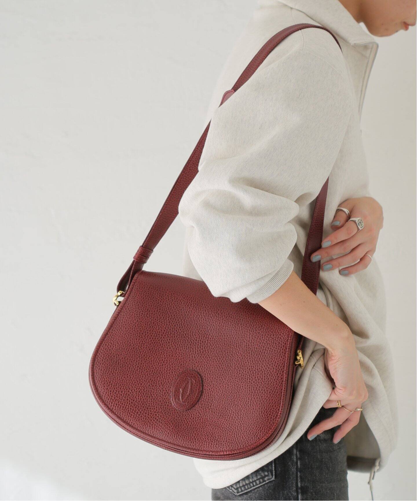 VINTAGE CARTIER/カルティエ】マストライン・ショルダーバッグ  