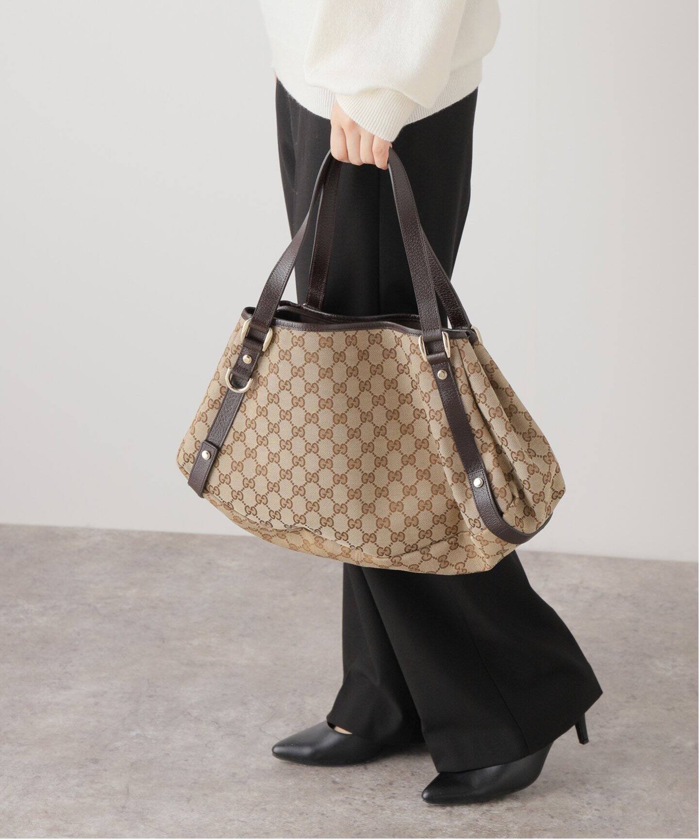 VINTAGE GUCCI/グッチ】GG セミショルダーバッグ（ショルダーバッグ 