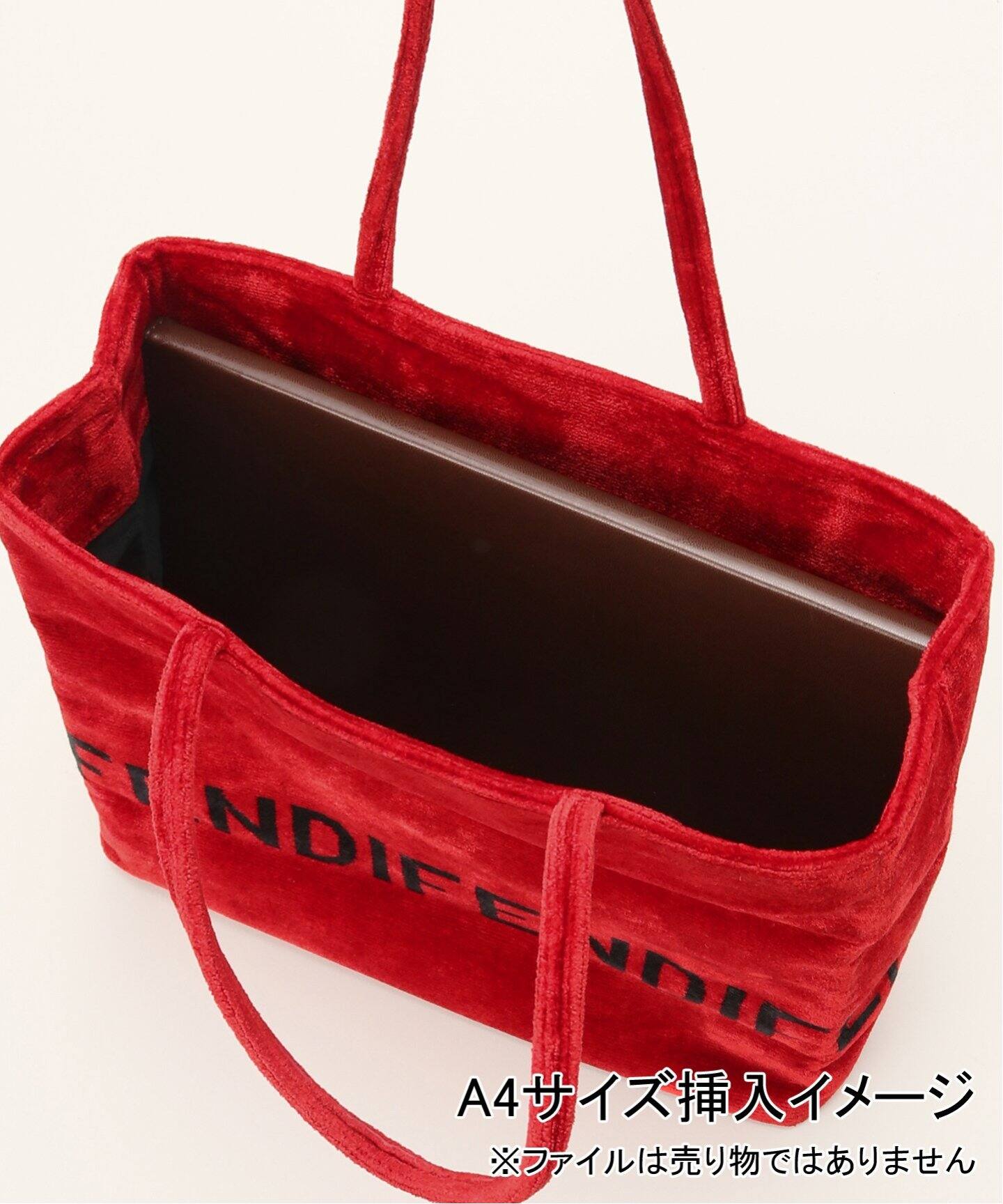 VINTAGE FENDI/フェンディ】ベロアロゴトートバッグ（トートバッグ  