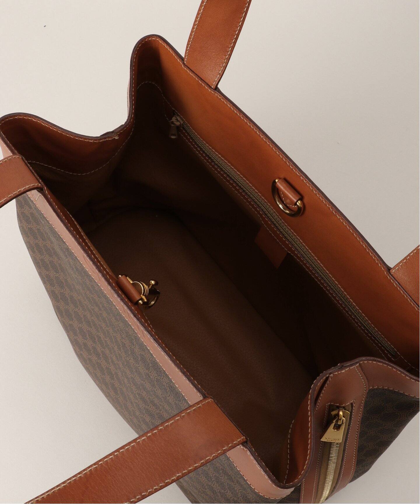 CELINE セリーヌ 2way トラペーズ グレージュ ミディアム