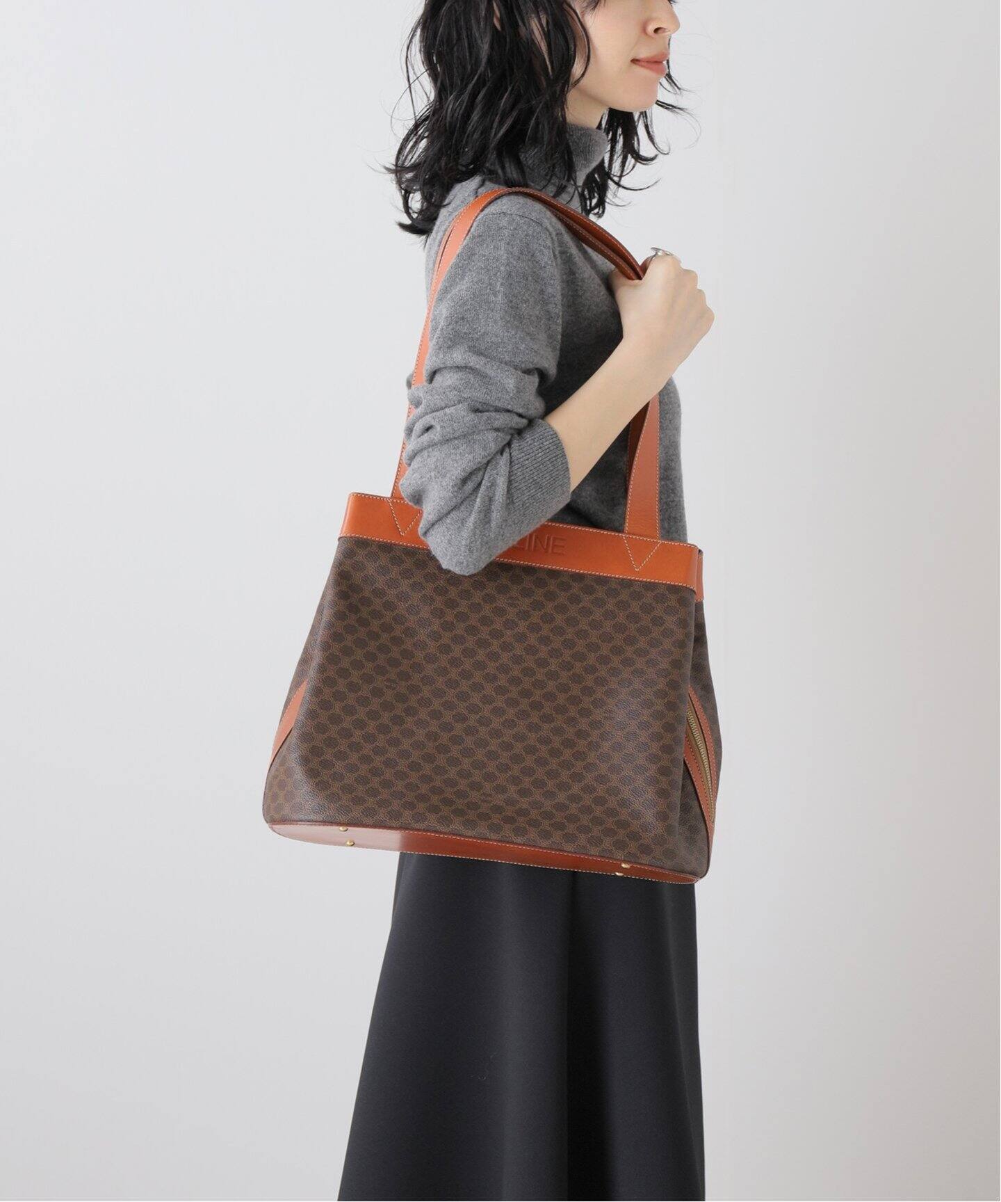 VINTAGE CELINE/セリーヌ】マカダムトートバッグ（トートバッグ 
