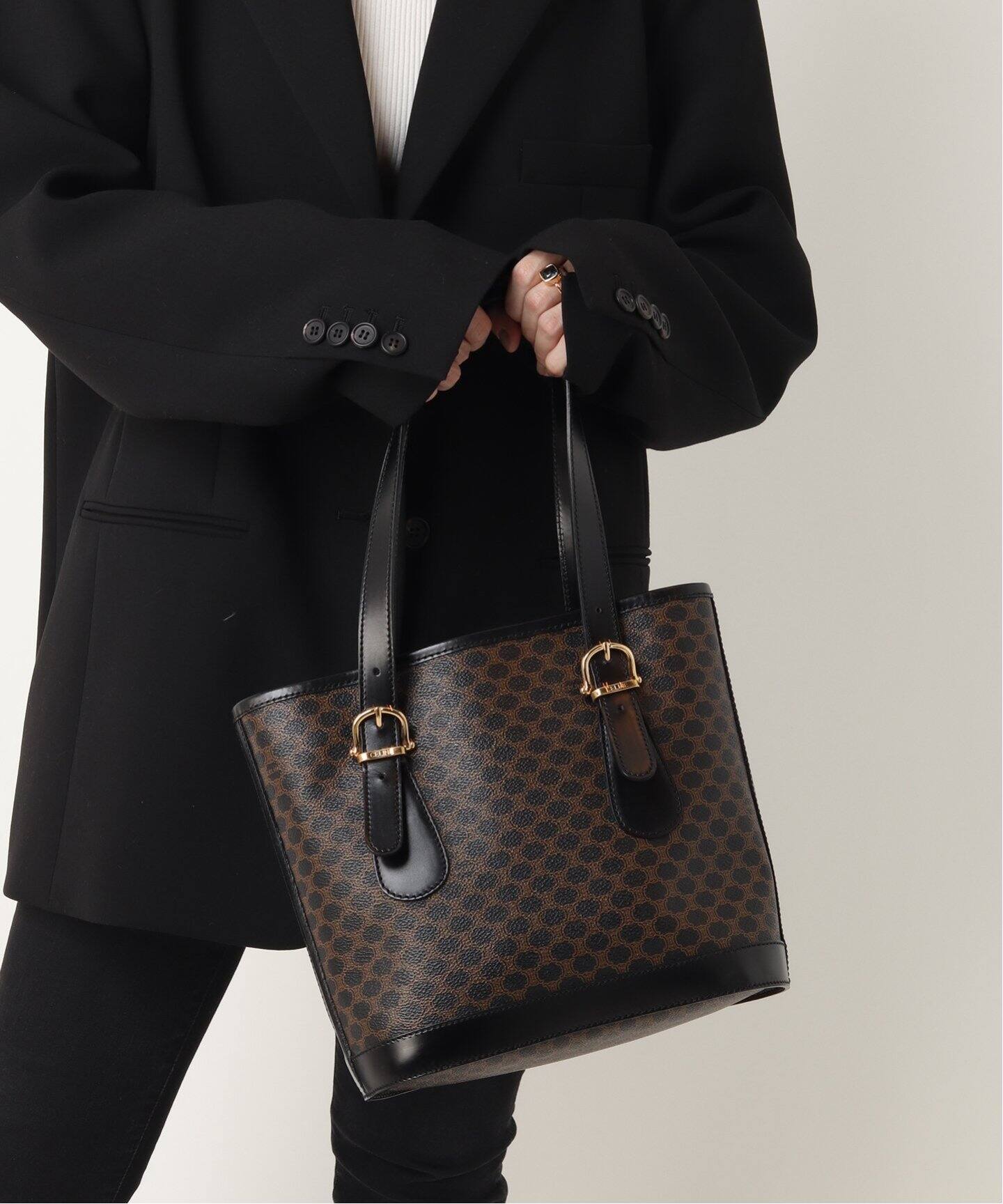 VINTAGE CELINE/セリーヌ】マカダムトートバッグ（トートバッグ 
