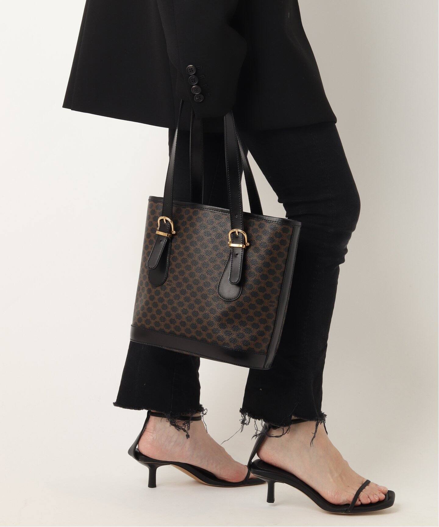 VINTAGE CELINE/セリーヌ】マカダムトートバッグ（トートバッグ  