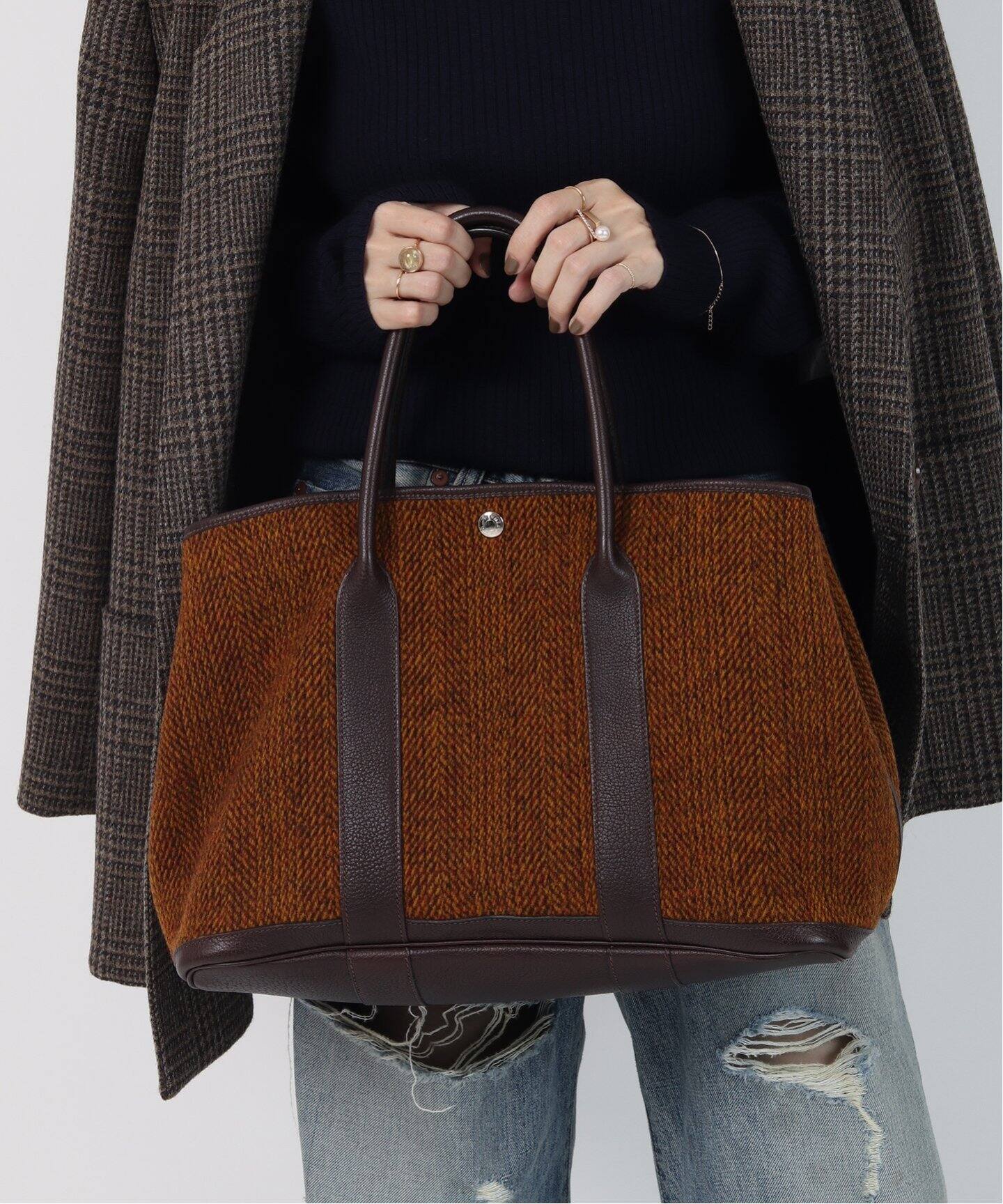 VINTAGE HERMES/エルメス】 Garden Party pm（トートバッグ  