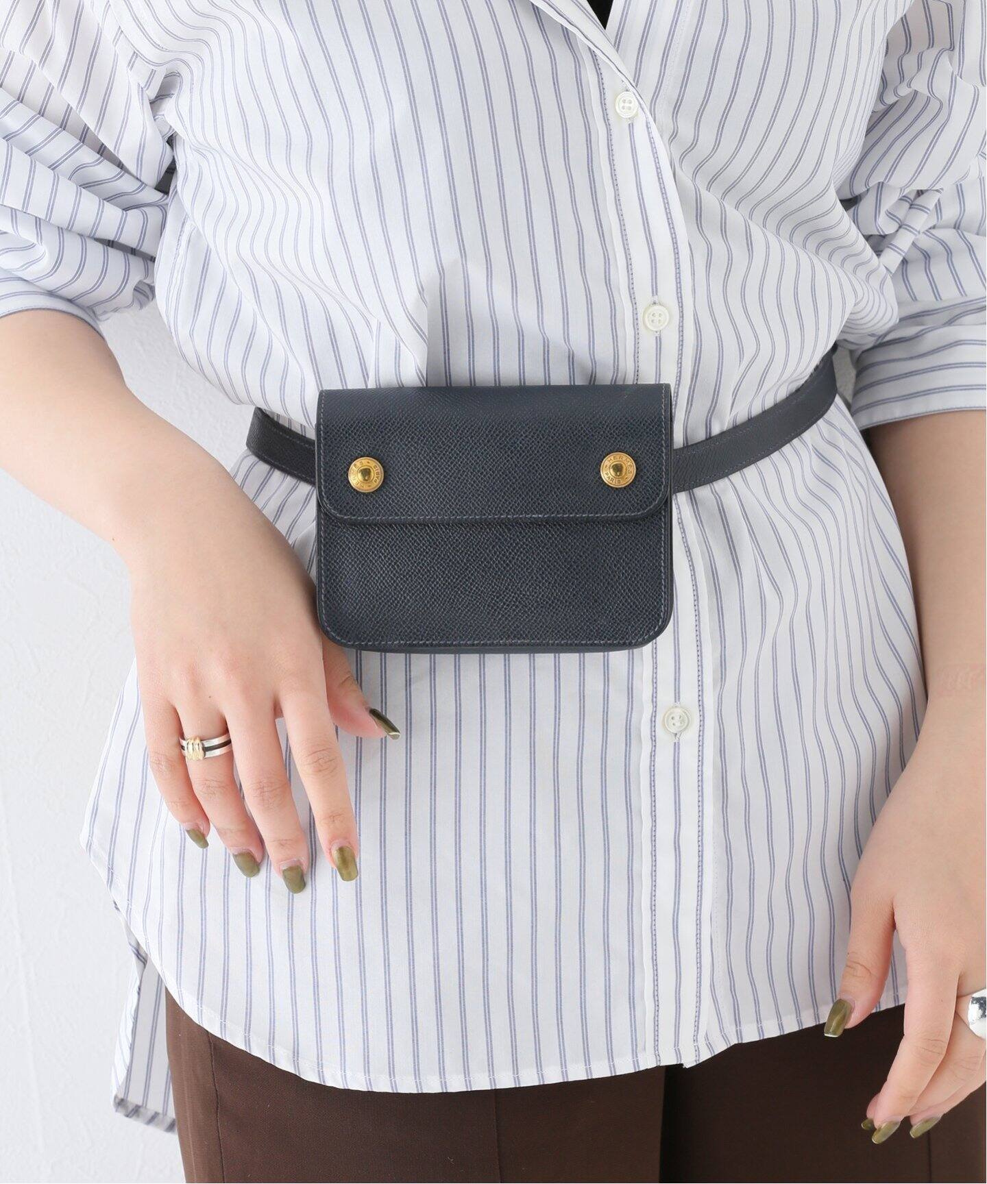 VINTAGE HERMES ポシェット・グリーン（ウェストポーチ）｜DECOUVERTE 