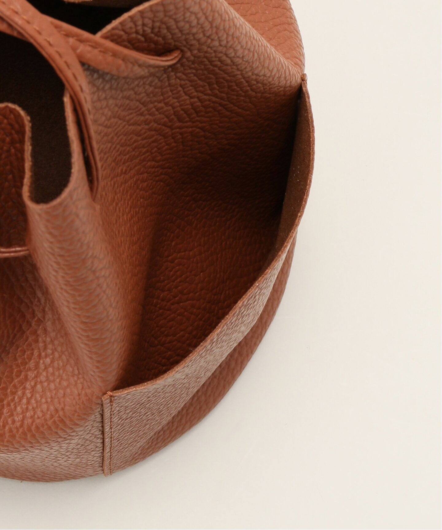 blancle/ ブランクレ】S.LEATHER QUILTED DRAWSTRING BAG