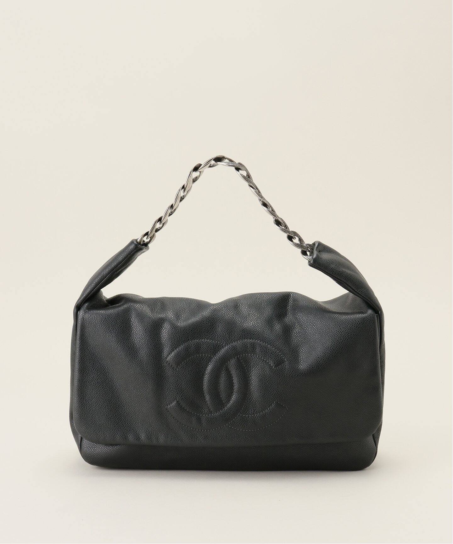 CHANEL 1995年頃製 CCターンロックハンドバッグ キャメル