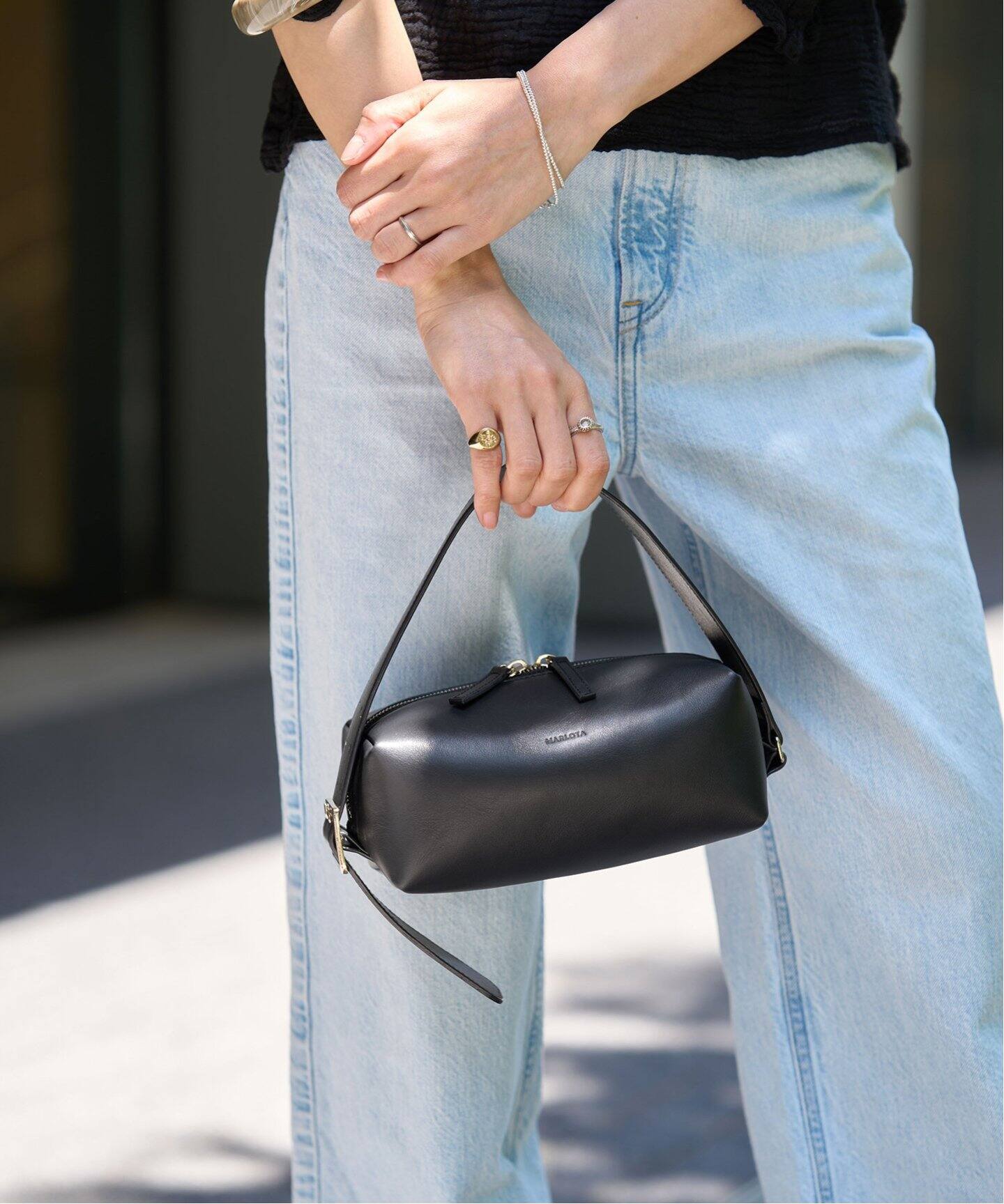 MARLOTA/マルロタ】BOX BAG / レザーボックスバッグ（ハンドバッグ  