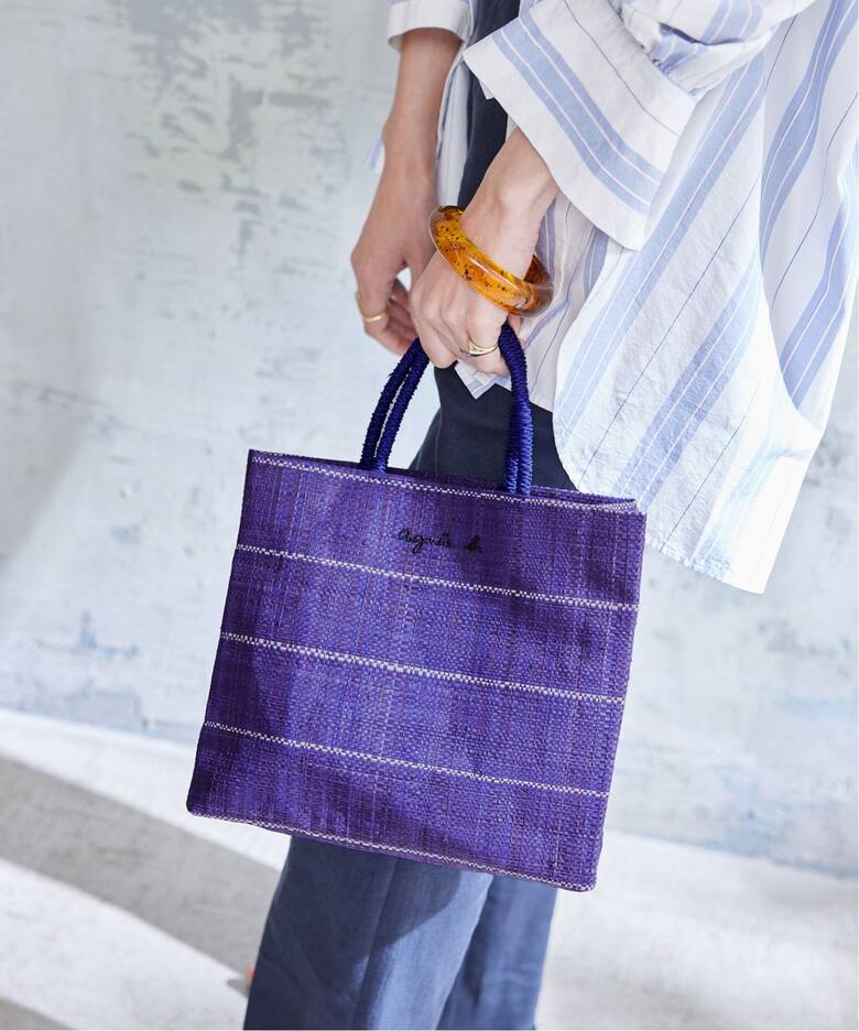 agnes b./アニエス ベー】マダガスカル トートバッグ（トートバッグ  