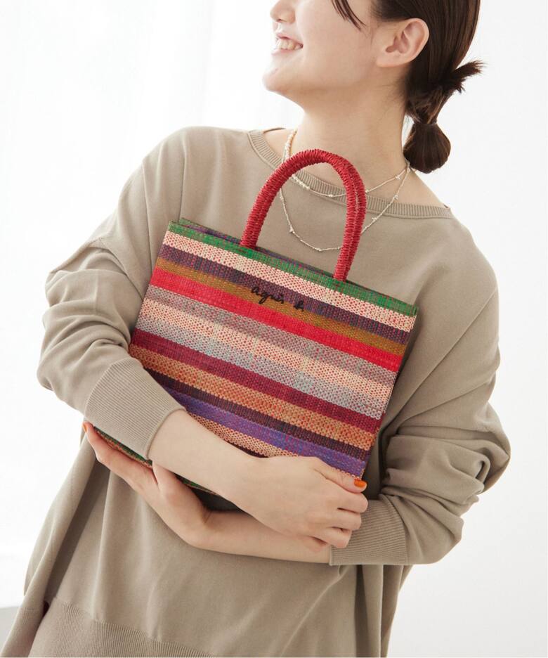 agnes b./アニエス ベー】マダガスカル トートバッグ（トートバッグ  