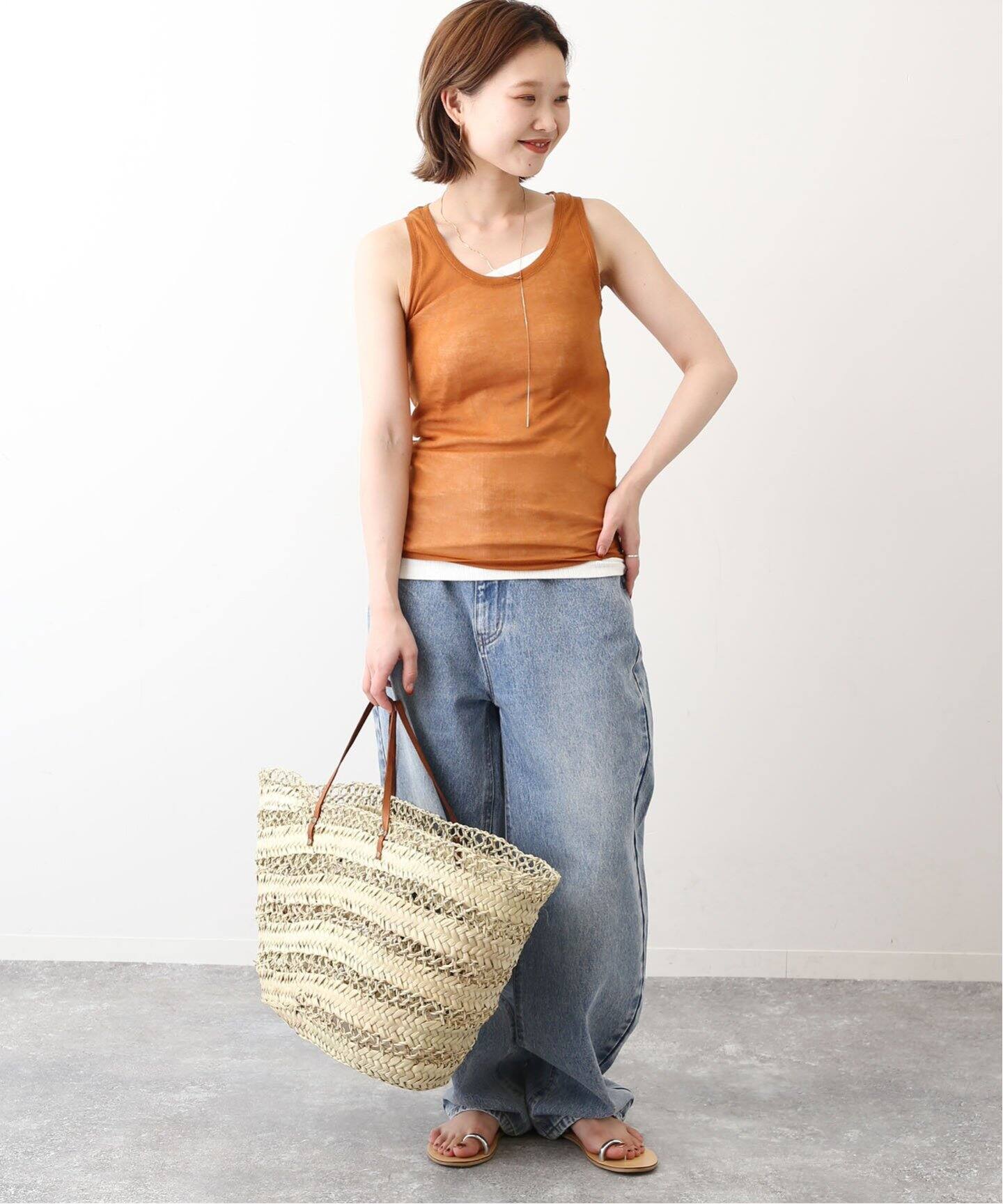 KECH LeS ESSENTIELS/ケシュルエッセンシャル】OPEN WEAVEカゴ  