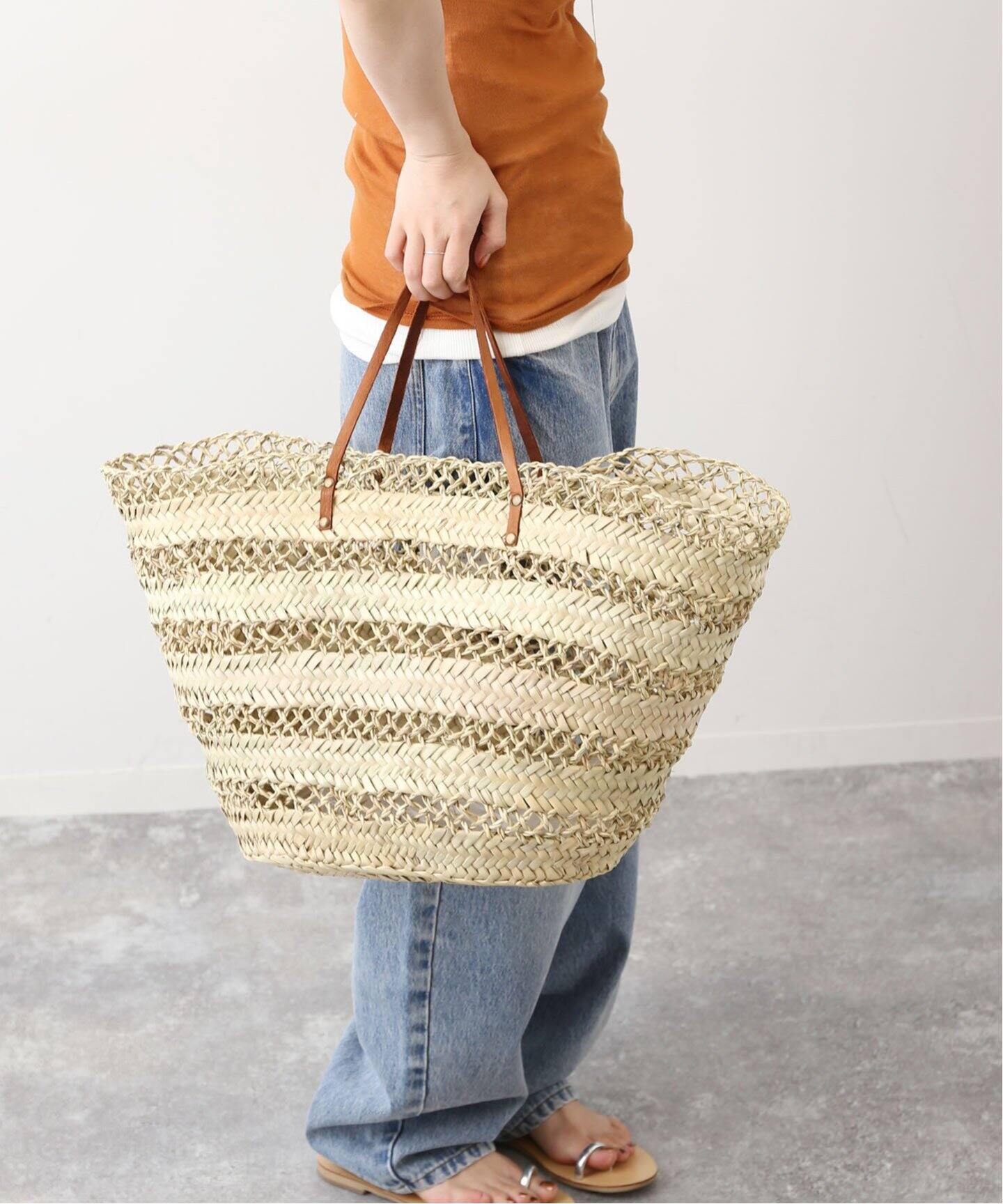 KECH LeS ESSENTIELS/ケシュルエッセンシャル】OPEN WEAVEカゴ  