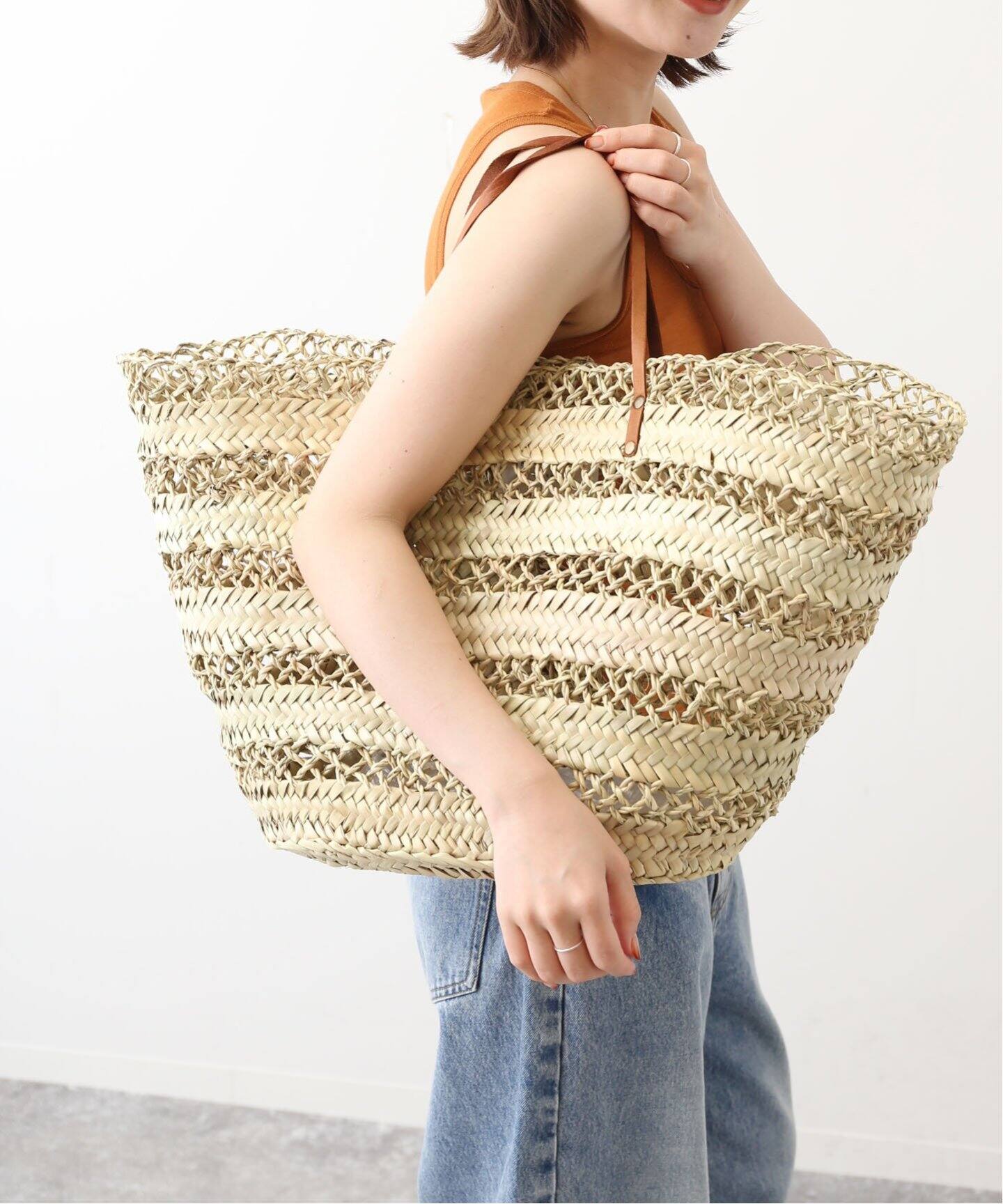 KECH LeS ESSENTIELS/ケシュルエッセンシャル】OPEN WEAVEカゴ  