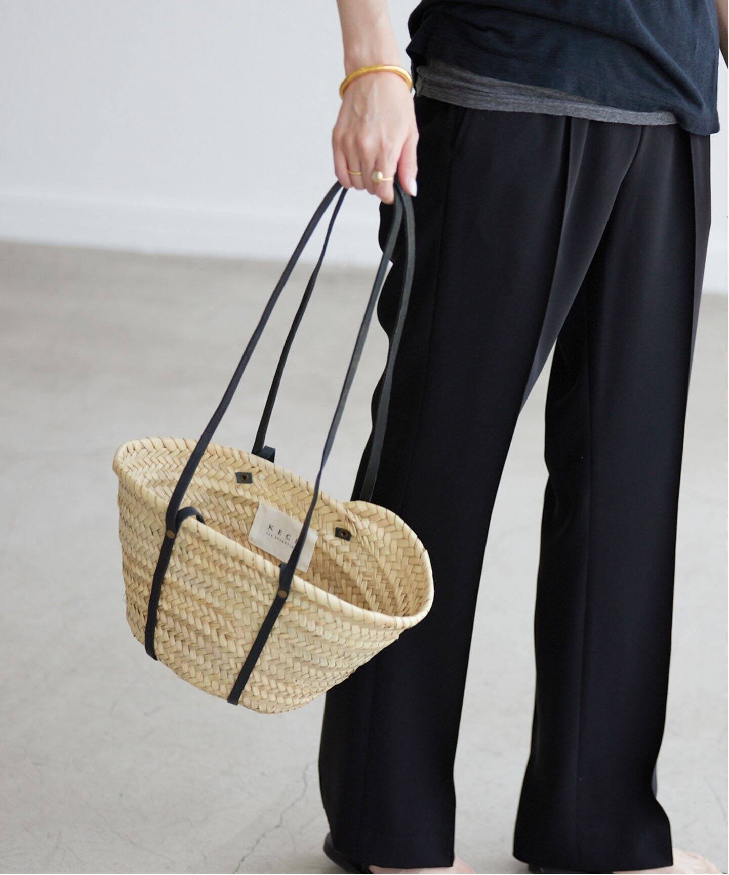 WEB限定追加》【KECH LeS ESSENTIELS】2WAYカゴバッグ（かごバッグ  