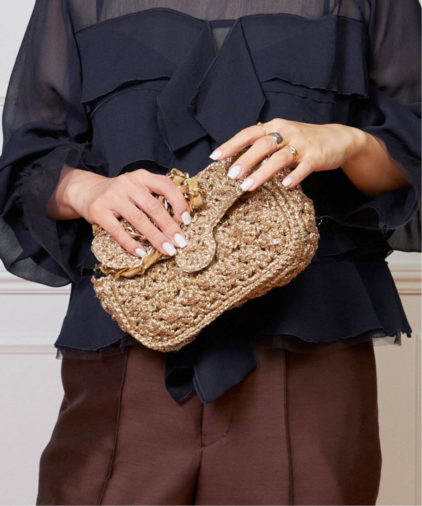 Caterina Bertini/カテリナ ベルティーニ】チェーンショルダーラメ  