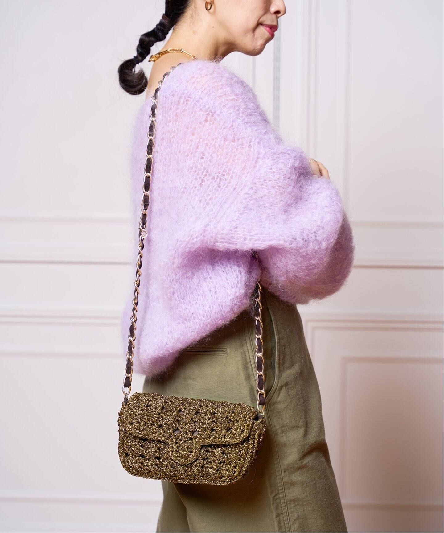 Caterina Bertini/カテリナ ベルティーニ】チェーンショルダーラメ  