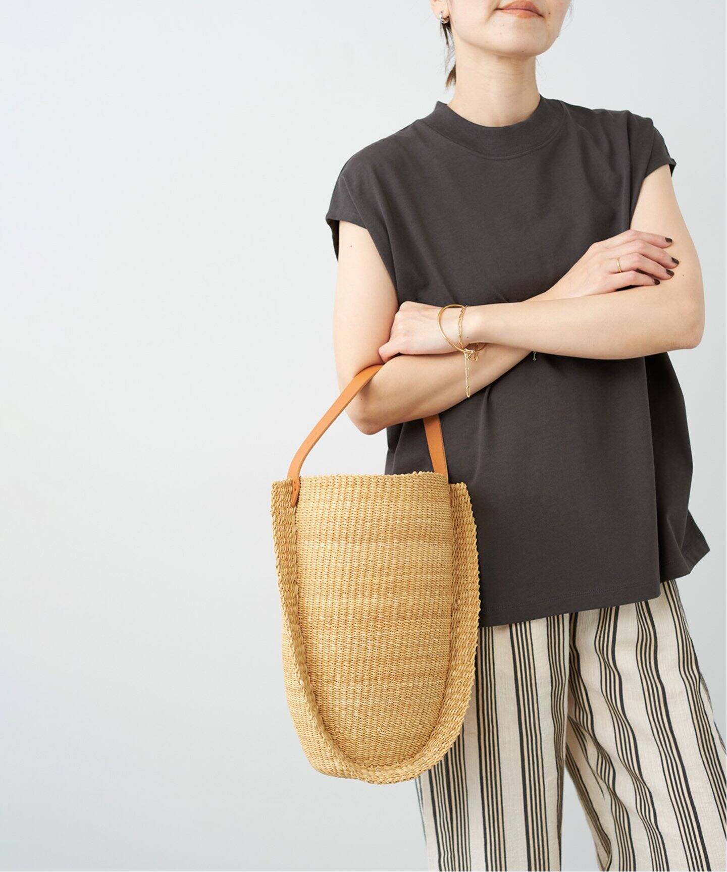 INES BRESSAND/イネス ブレッサンド】別注 RIBBON TAIL ハンドバッグ  