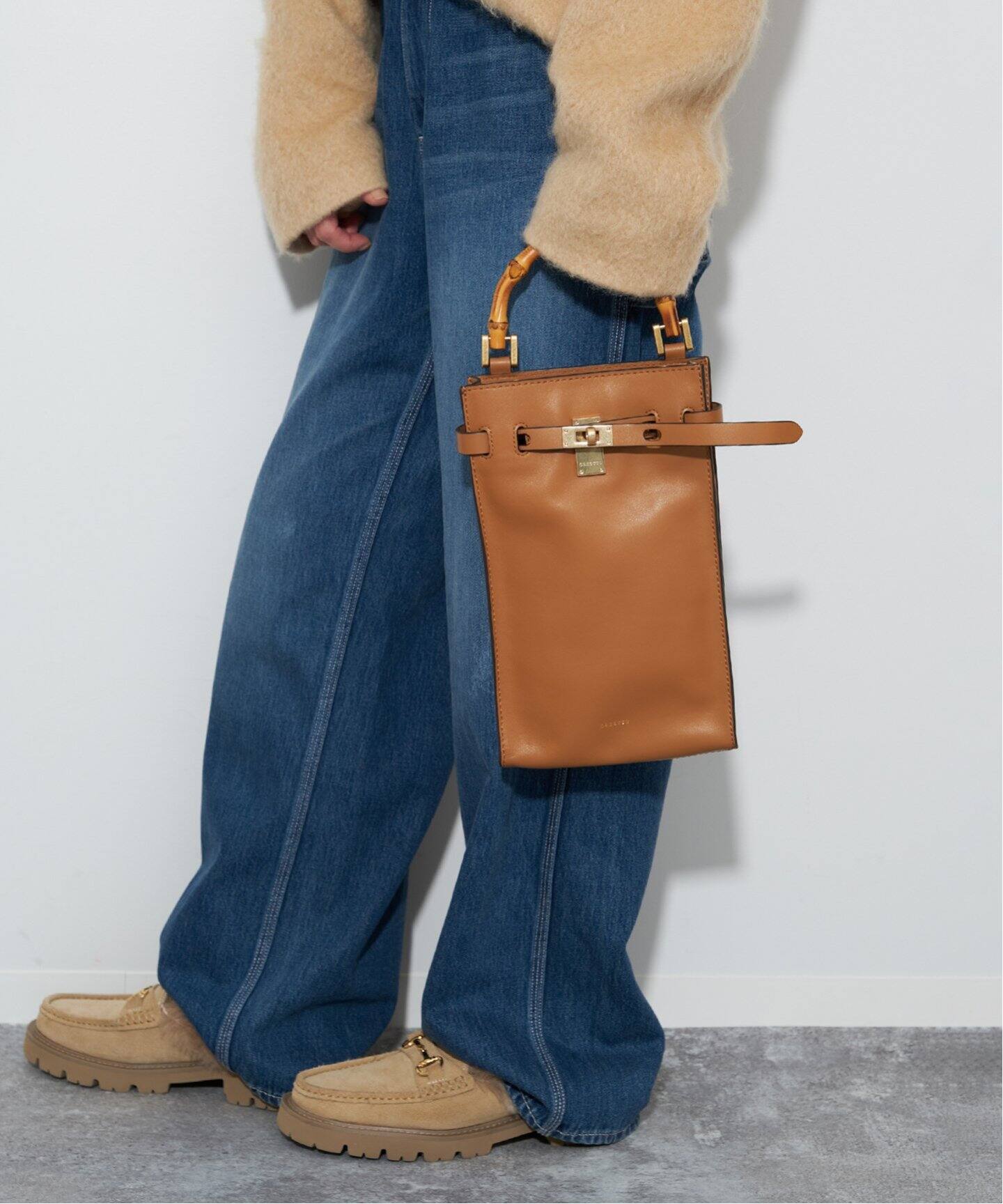 ORSETTO/オルセット】 別注 METALLO BAMBOO ショルダーバッグ  