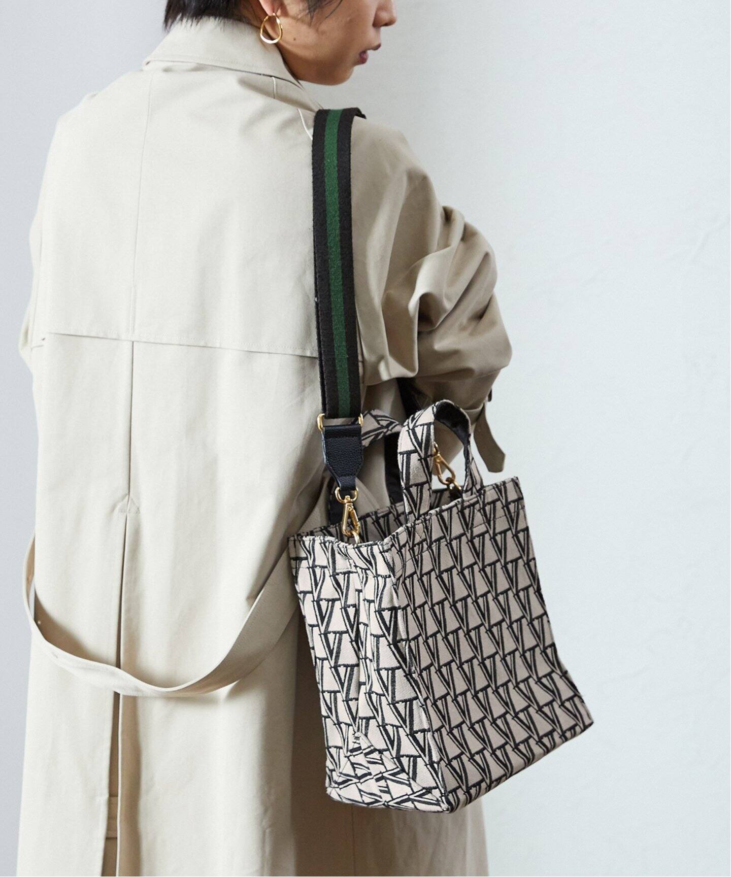 追加》VERMEILモノグラムロゴジャガードトートsmall（ショルダーバッグ  