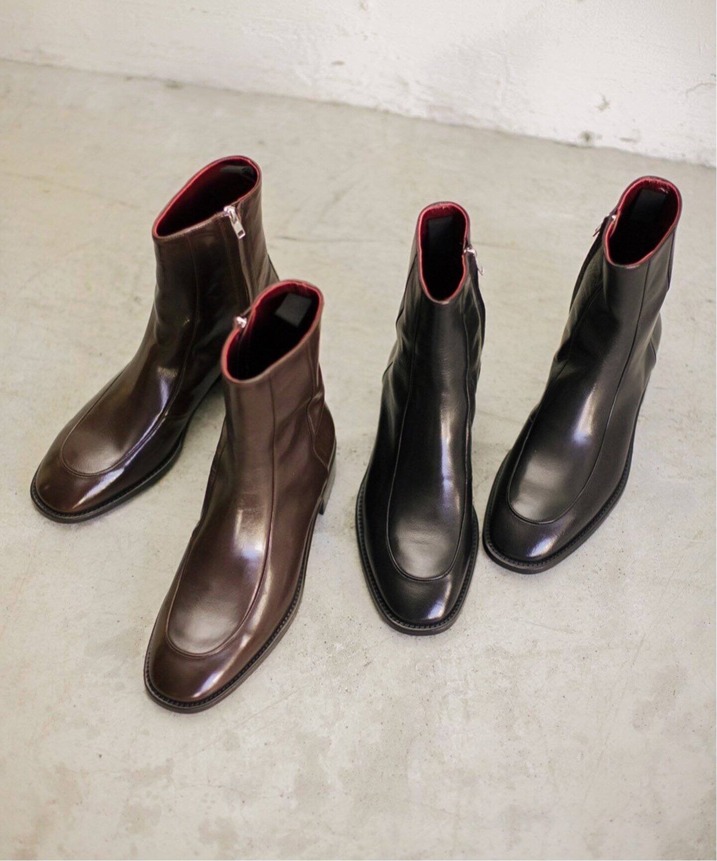 HUSBANDS / ハズバンズ】Zipped Boots（レザーシューズ）｜L