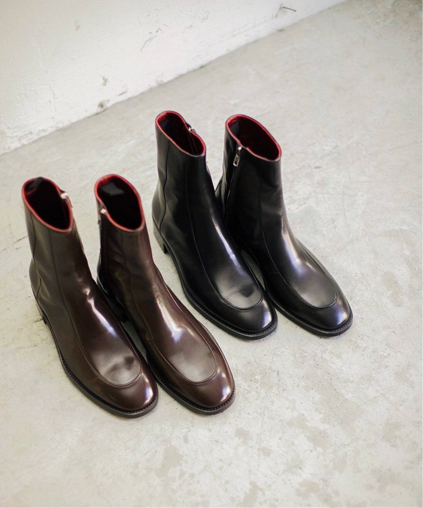 HUSBANDS / ハズバンズ】Zipped Boots（レザーシューズ）｜L
