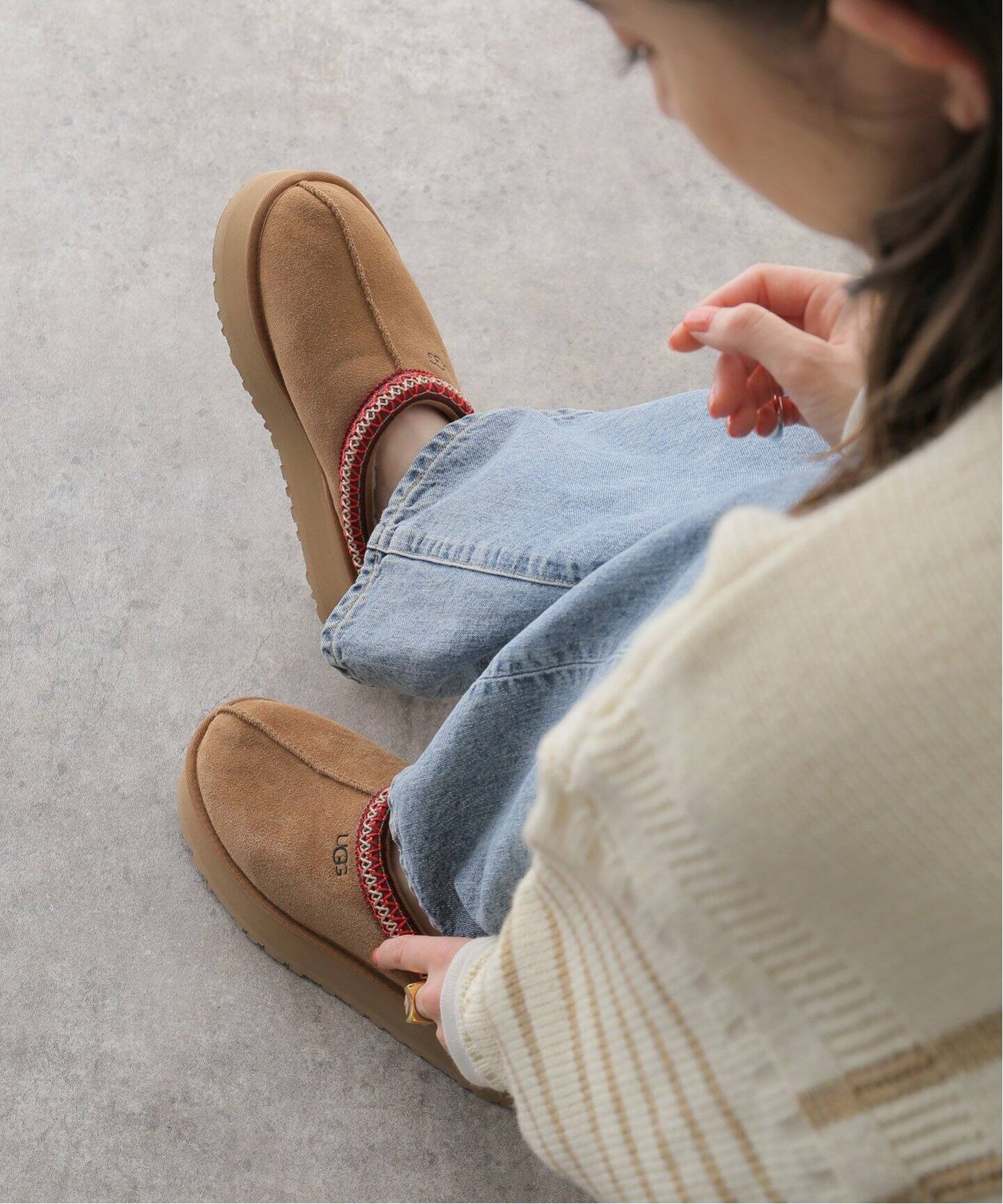 UGG TAZZ ポップ スケッチ アグ スリッポン 限定 ピンク 24cm（UGG 