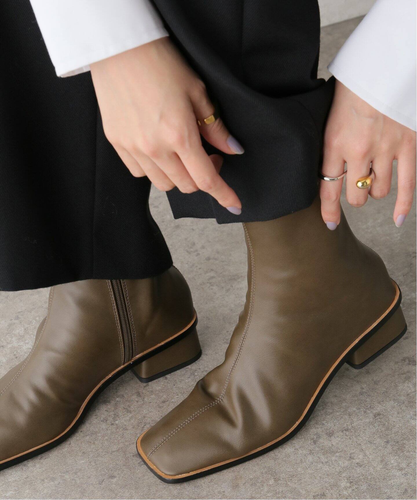 TODAYFUL / トゥデイフル】Stretch Leather Boots（ブーティ・ショート  