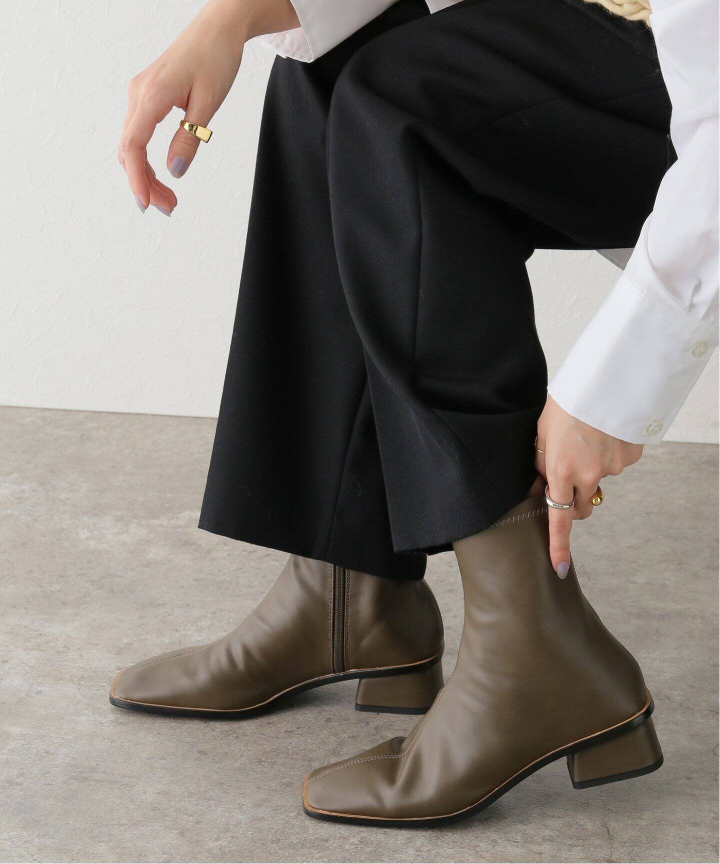 TODAYFUL / トゥデイフル】Stretch Leather Boots（ブーティ・ショート  