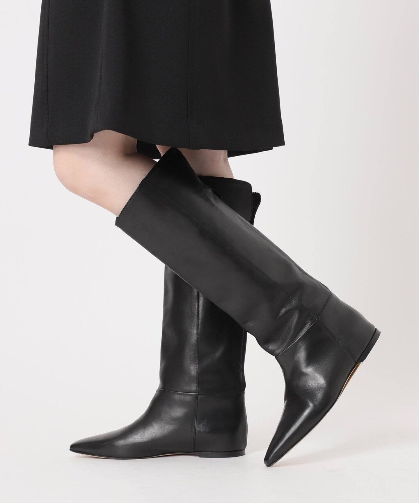 CORSO ROMA9/コルソローマノーヴェ】ポインテッド ロングブーツ 
