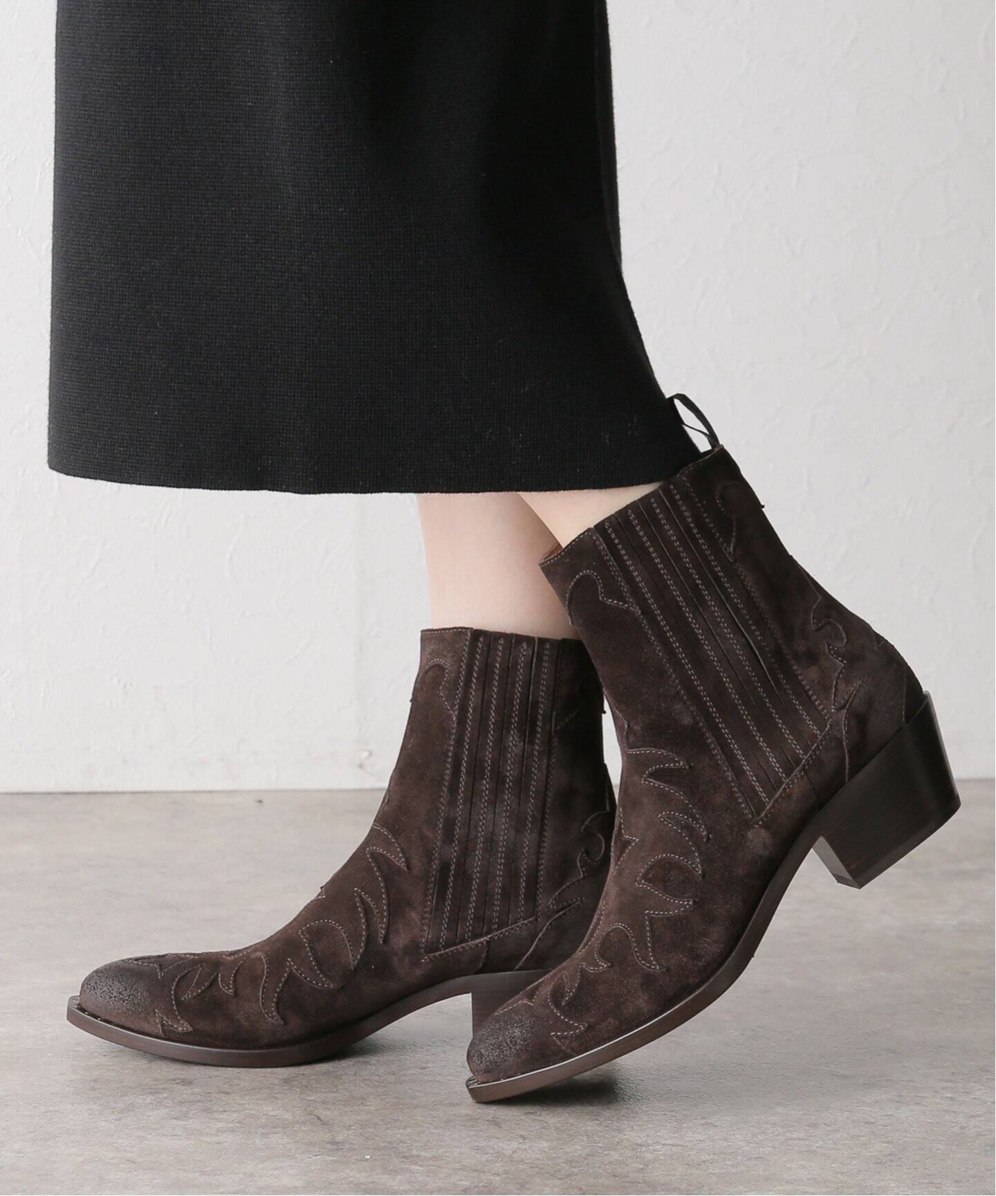 ≪一部店舗+WEB限定≫【SARTORE/サルトル】 ウエスタンショートブーツ  