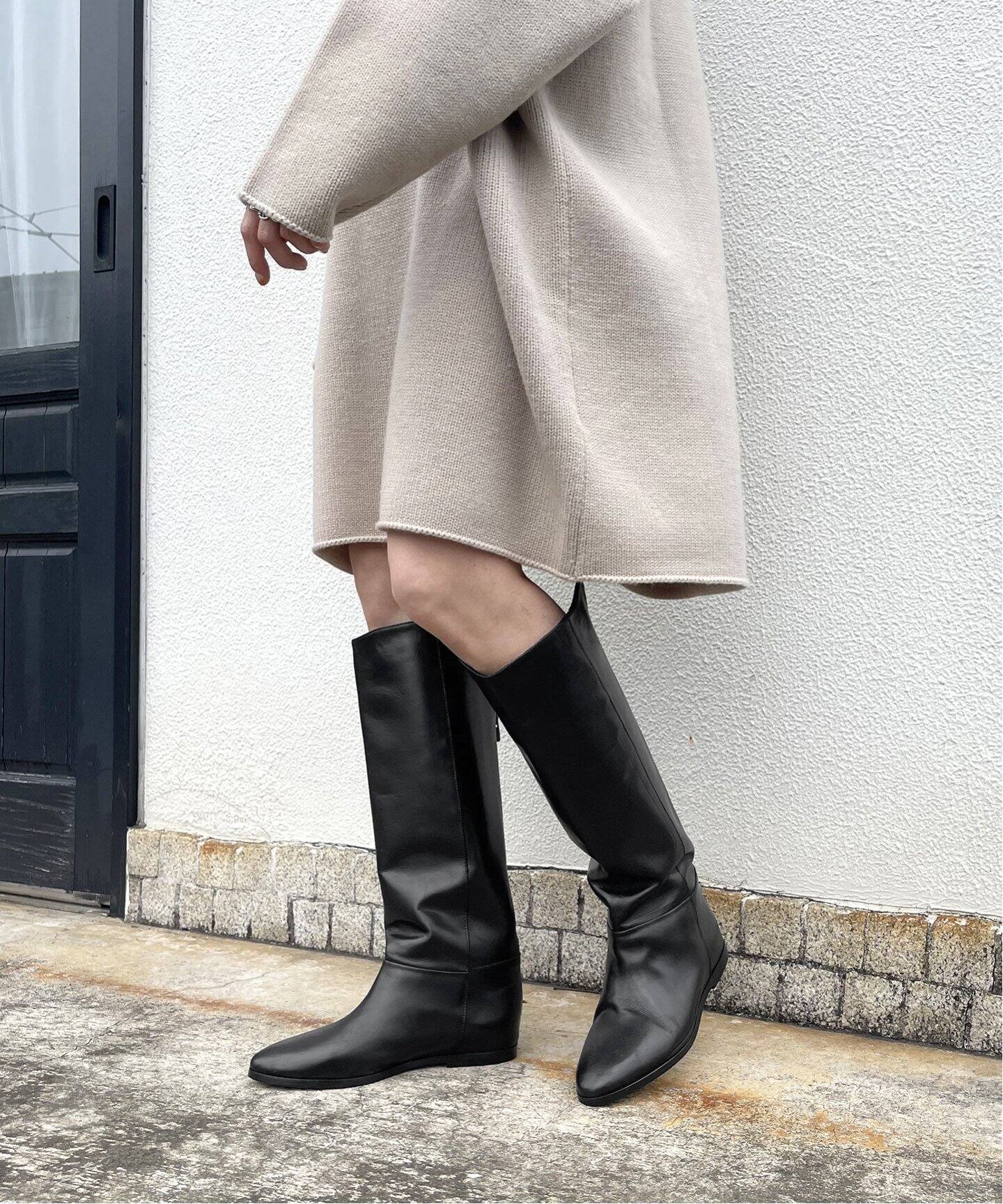 CORSO ROMA 9 / コルソローマノーヴェ】インヒールロングブーツ 