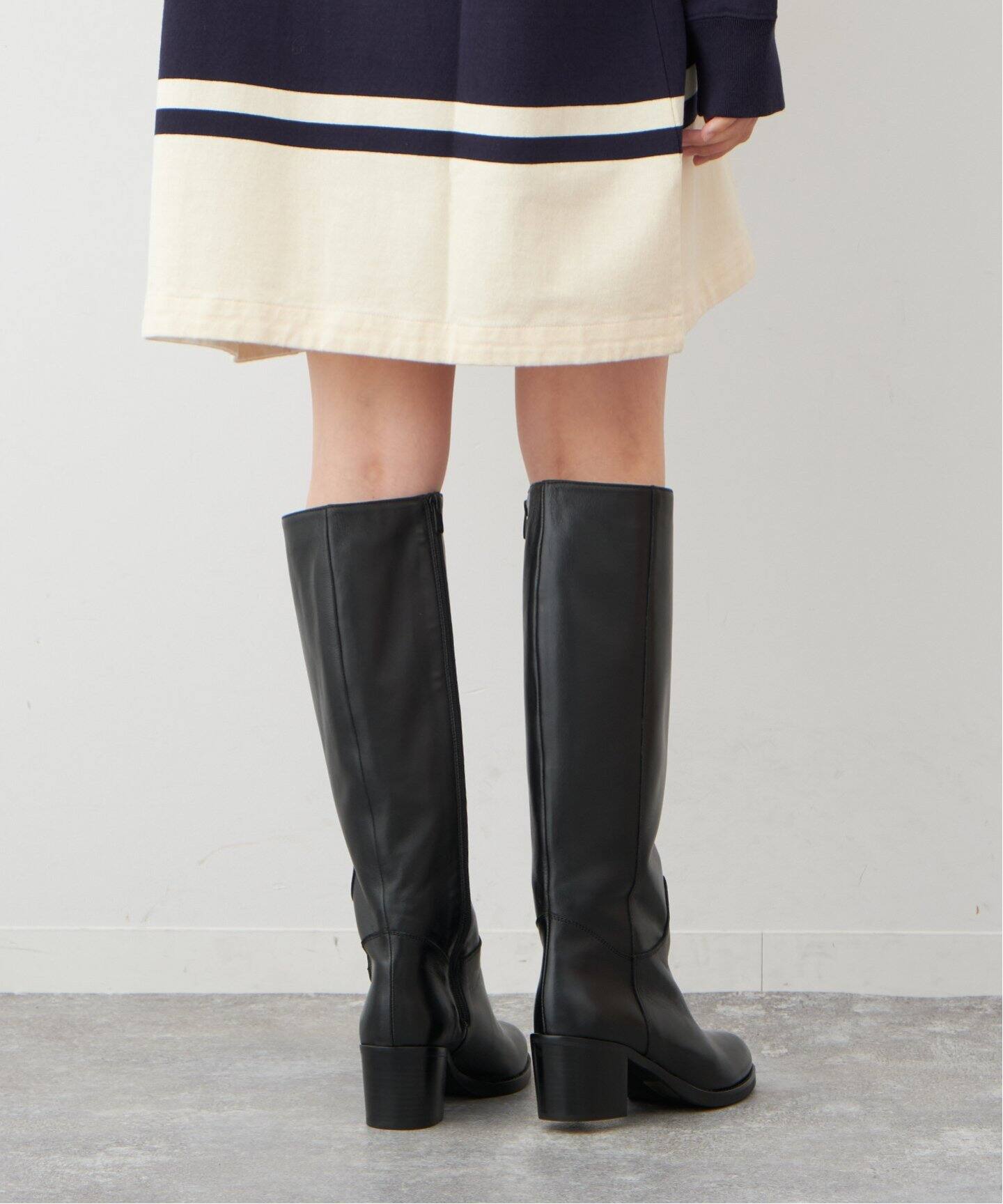 CORSO ROMA 9/コルソローマノーヴェ】 Chunky Heel ロングブーツ 