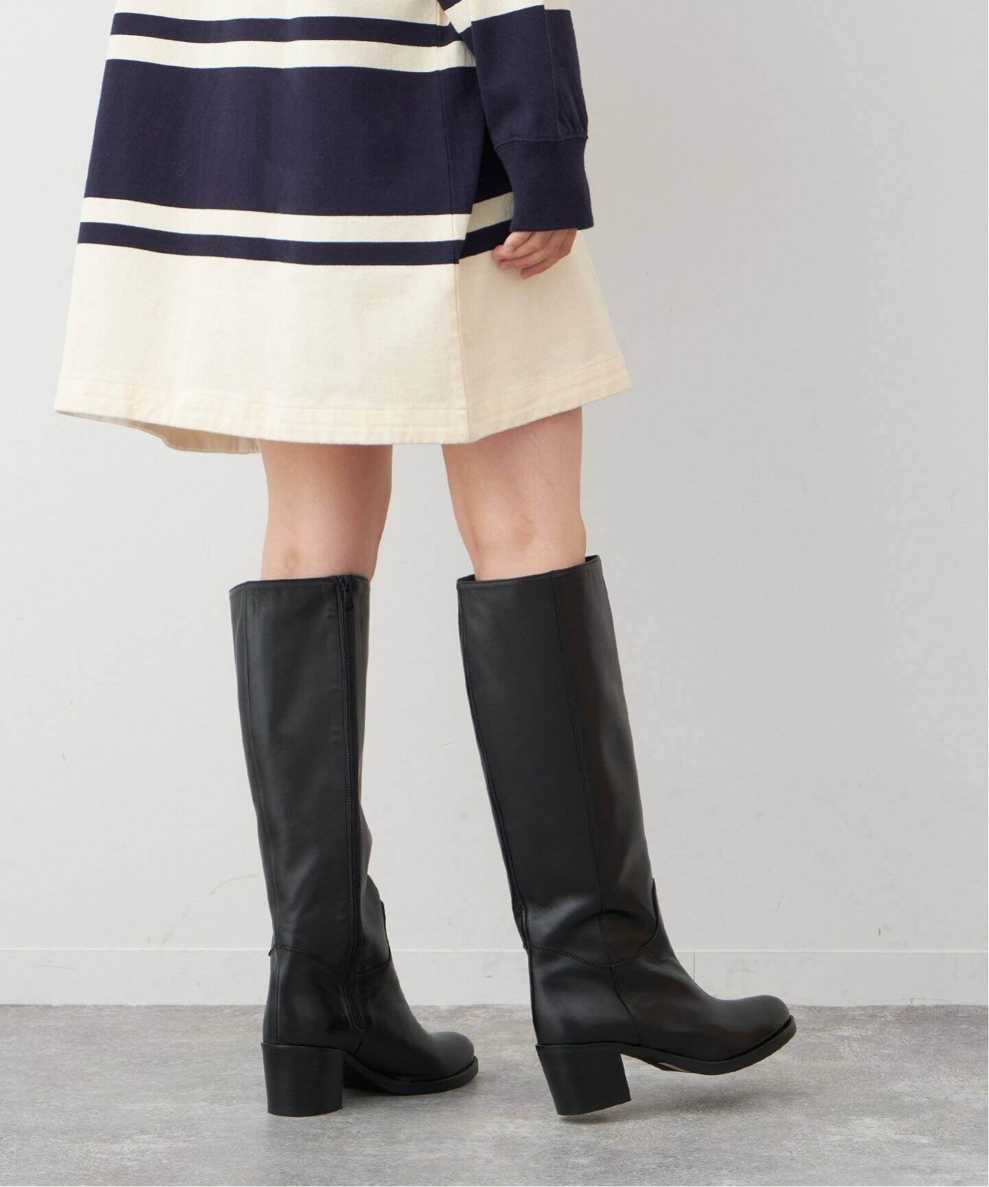 CORSO ROMA 9/コルソローマノーヴェ】 Chunky Heel ロングブーツ 