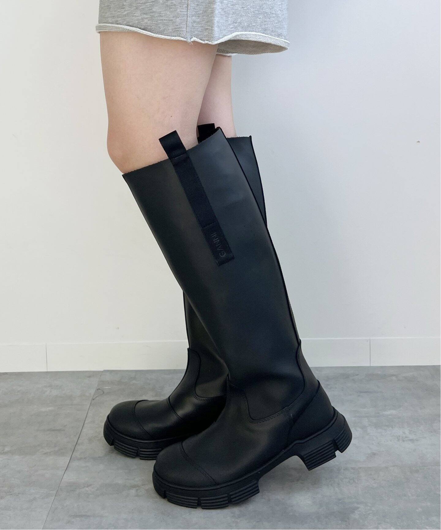 GANNI/ガニー】 Recycled Rubber Country Boots（ロングブーツ）｜U by 