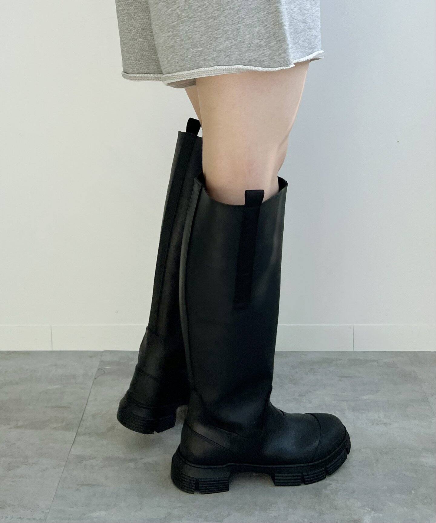 GANNI/ガニー】 Recycled Rubber Country Boots（ロングブーツ）｜U by 