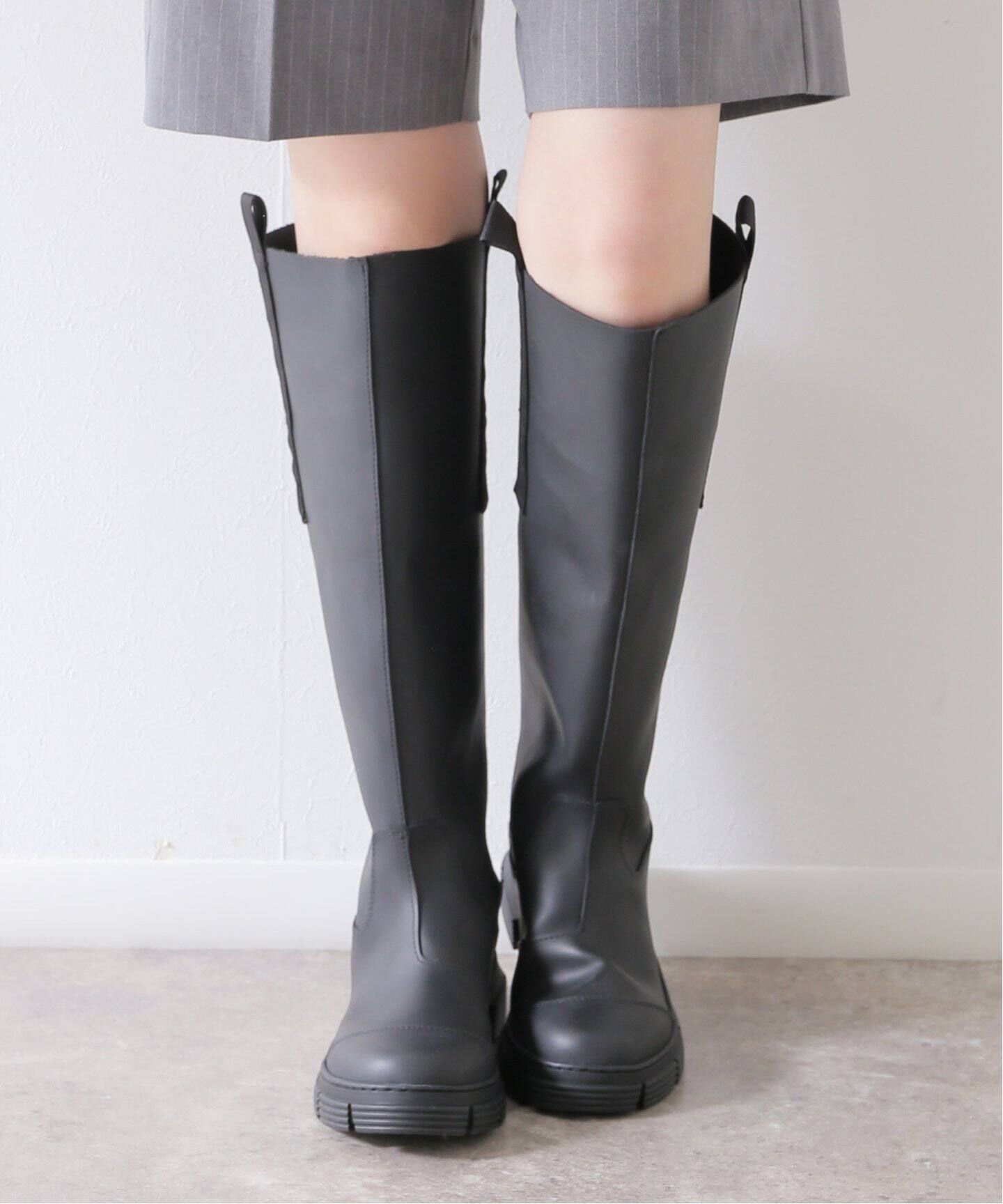 GANNI/ガニー】 Recycled Rubber Country Boots（ロングブーツ）｜U by 