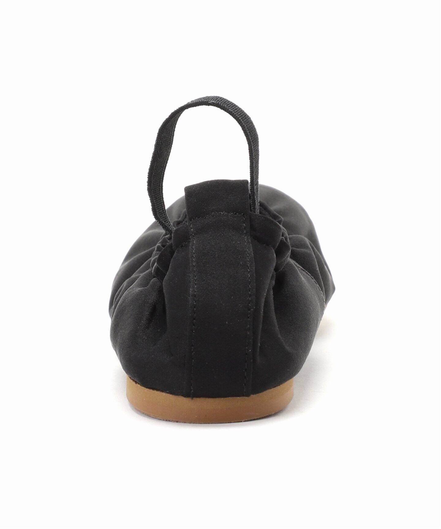 FickleBebe サテンバレエシューズ BLACK Fickle Bebe シューズ バレエシューズ FBサテンバレエシューズ