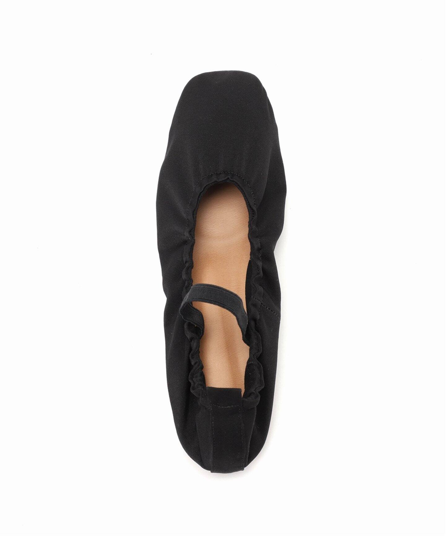 FickleBebe サテンバレエシューズ BLACK FBサテンバレエシューズ【10%OFF対象商品】 | FICKLE BEBE